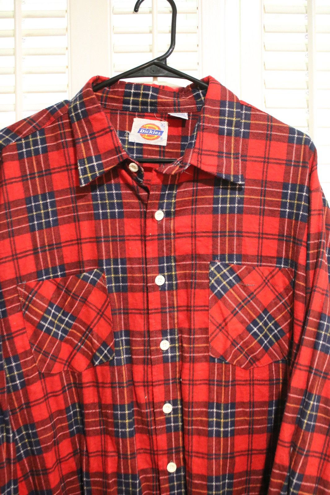Dickies Deadstock Dickies Red Plaid Flannel Shirt XL Real Vintage Size US XL / EU 56 / 4 - 3 Thumbnail