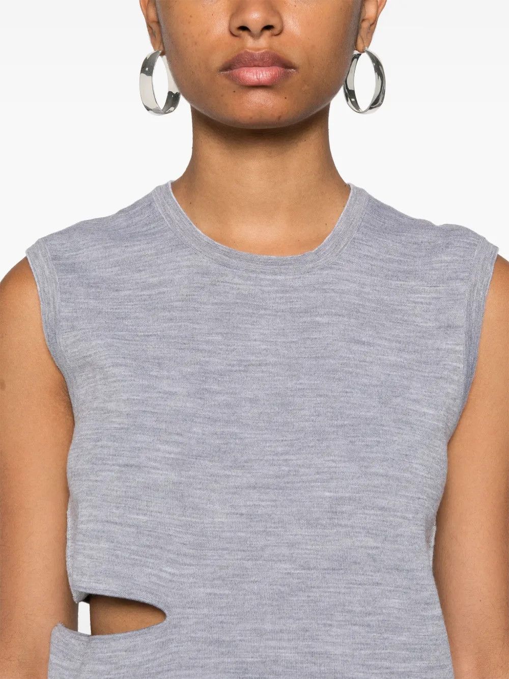 Fendi o1y0925 Sleeveless Sweater in Gray Size M / US 6-8 / IT 42-44 - 2 Thumbnail