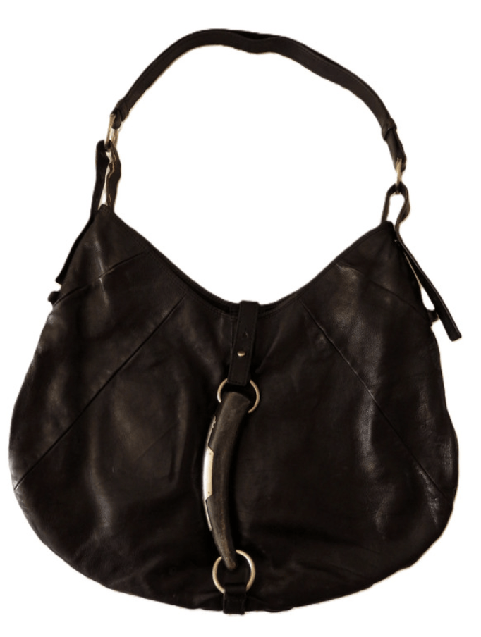 Tom Ford x Vintage Saint Laurent Bag Mombasa Leather Hand Shoulder YSL Ex0022 in Black, Women's