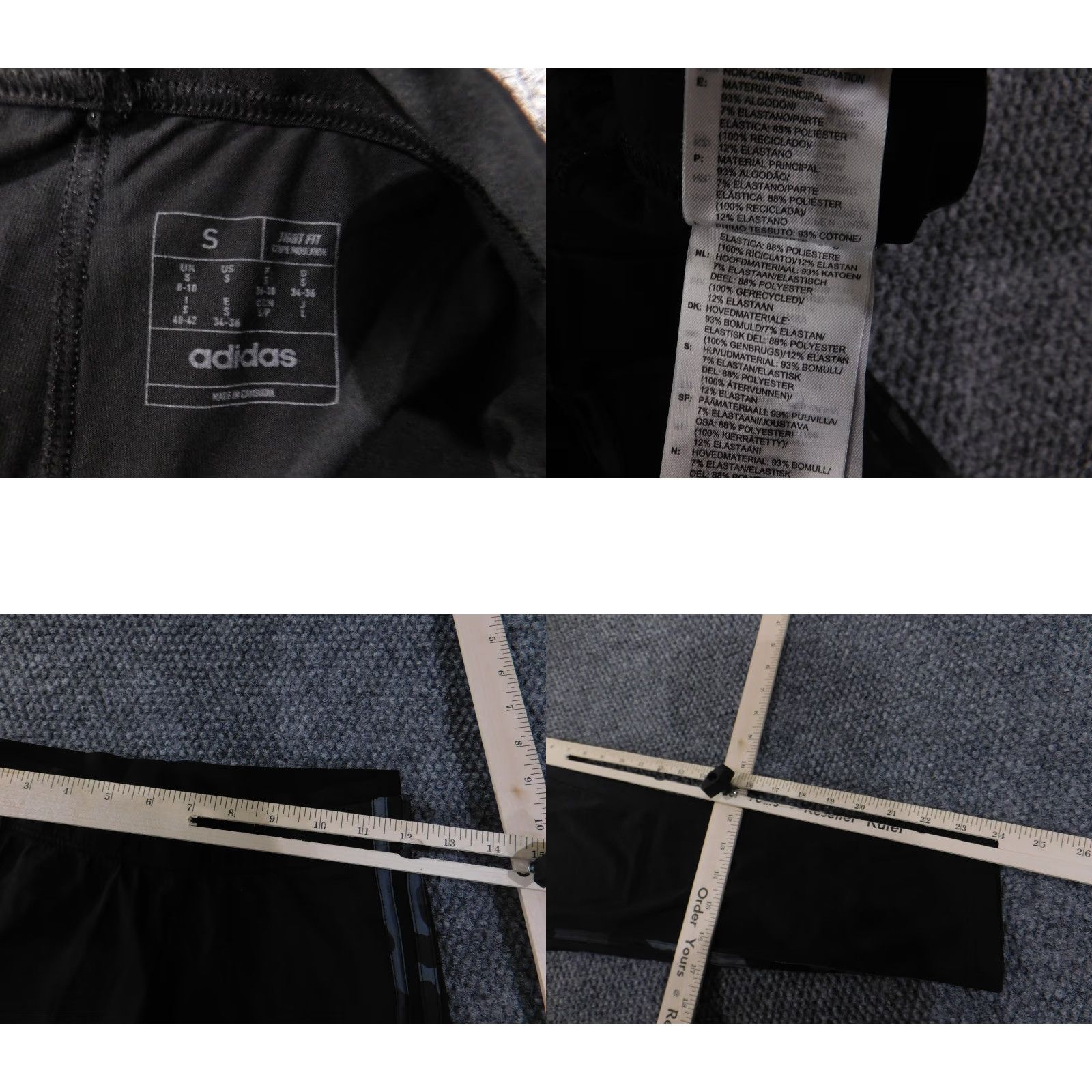 Adidas Adidas Pants Womens Small Black Camouflage Three Stripes Logo Athletic Tight Fit Size 28" / US 6 / IT 42 - 8 Thumbnail