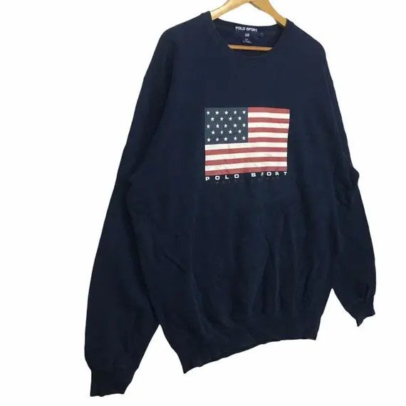 Polo Ralph Lauren Vtg 90' POLO SPORT USA Ralph Lauren Crewneck Sweatshirt Size US L / EU 52-54 / 3 - 3 Thumbnail