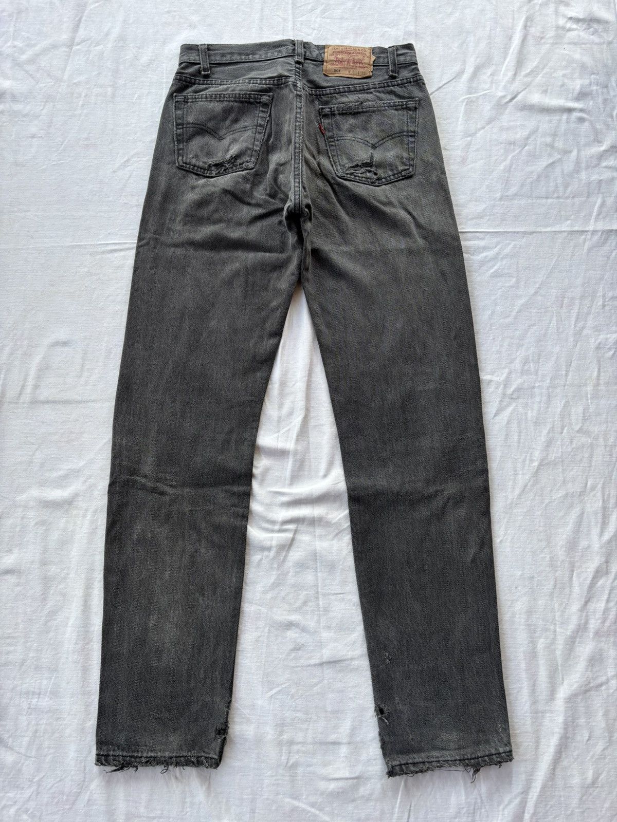 Kapital Vintage Levis 501 MADE IN USA Faded Black Distress Denim Size US 30 / EU 46 - 8 Thumbnail