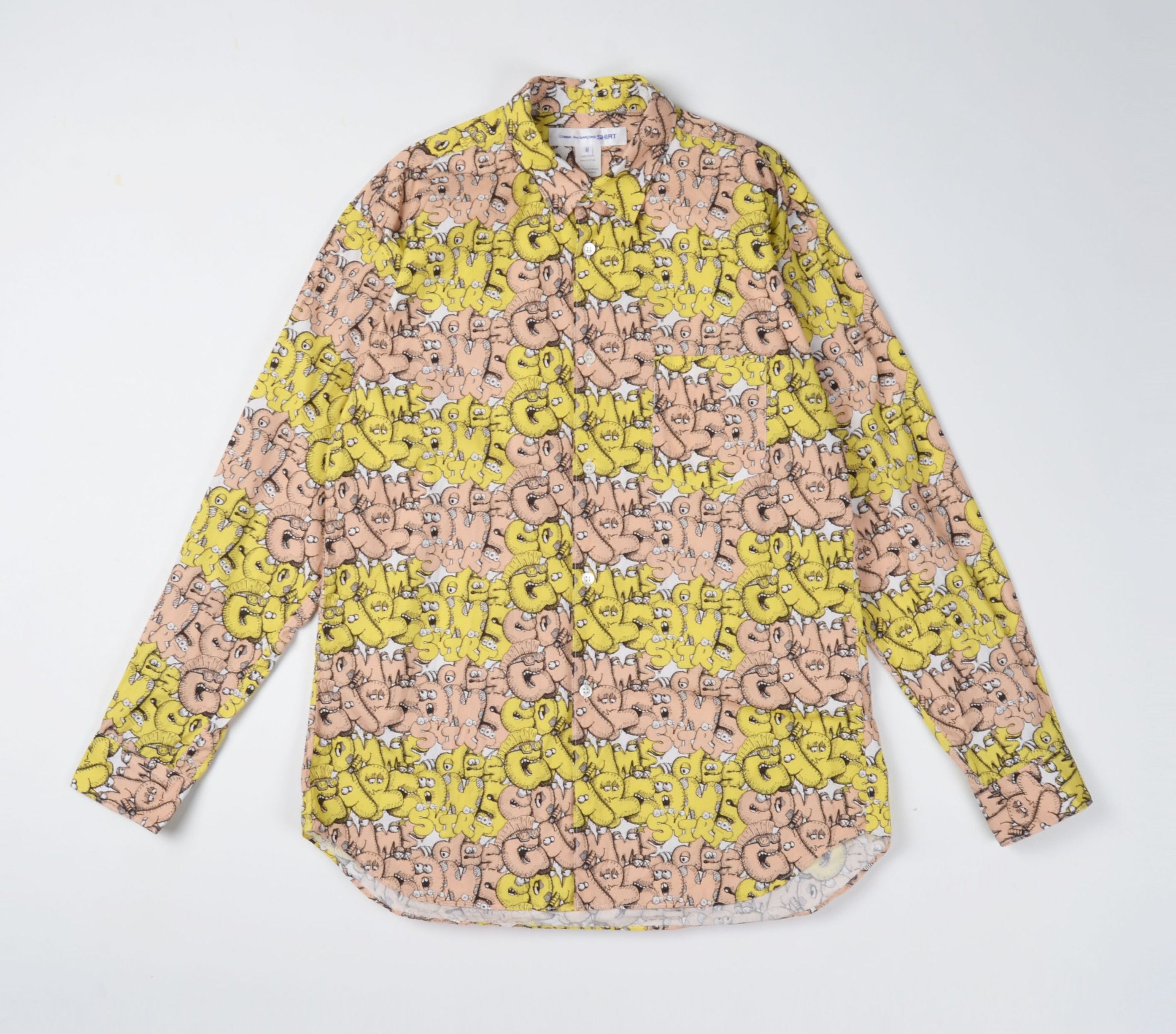 Comme des Garcons SHIRT × Kaws Comme des Garcons x Kaws Allover Print Long Sleeve Shirt Size US M / EU 48-50 / 2 - 1 Thumbnail