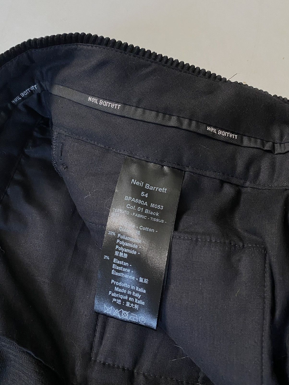 Neil Barrett Neil Barrett Wide Leg High Waist Corduroy Pleated Trousers Size US 35 - 10 Thumbnail