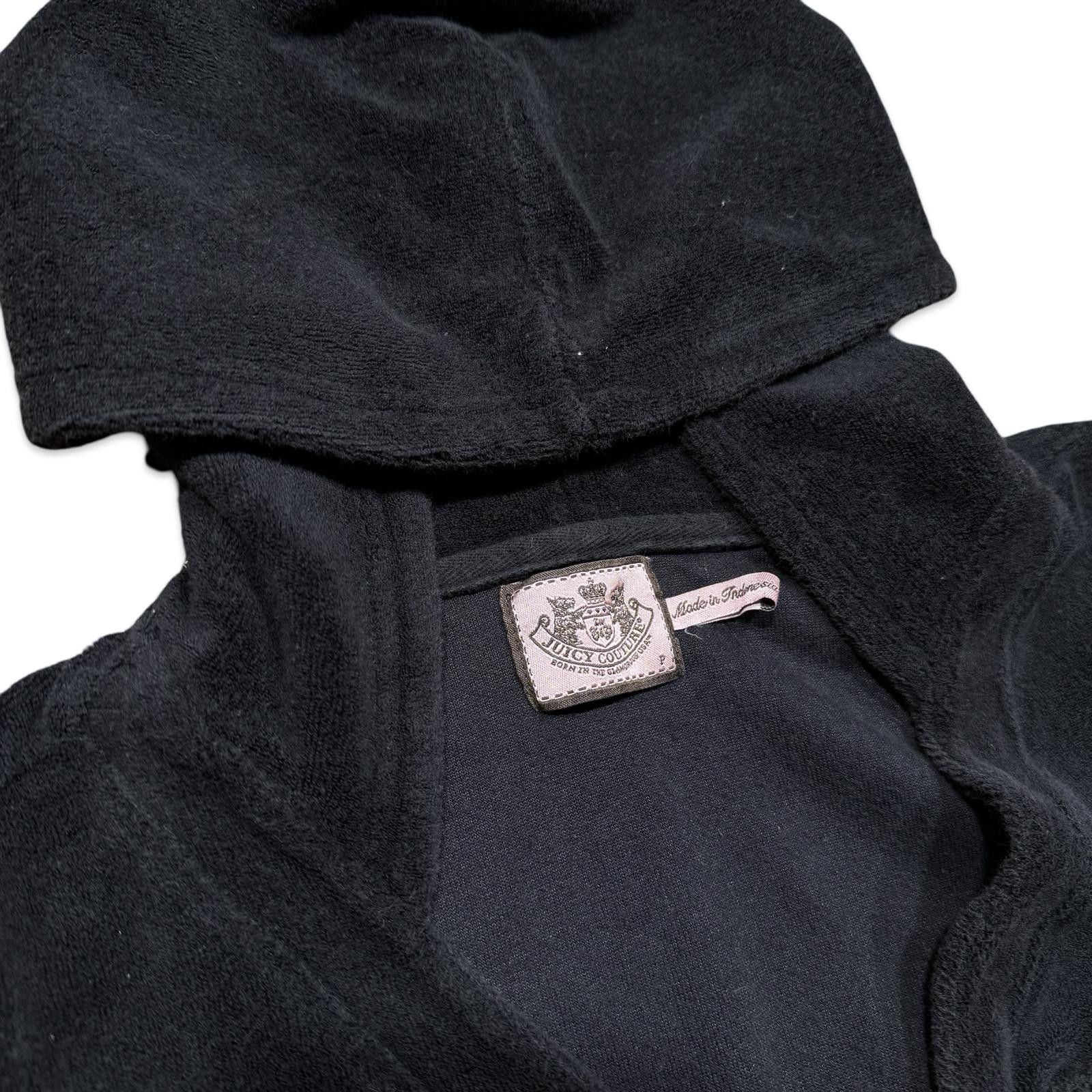 Juicy Couture Jeans Juicy Couture Vintage Black Terry Zip-Up Romper with Hood Size XS / US 0-2 / IT 36-38 - 4 Thumbnail