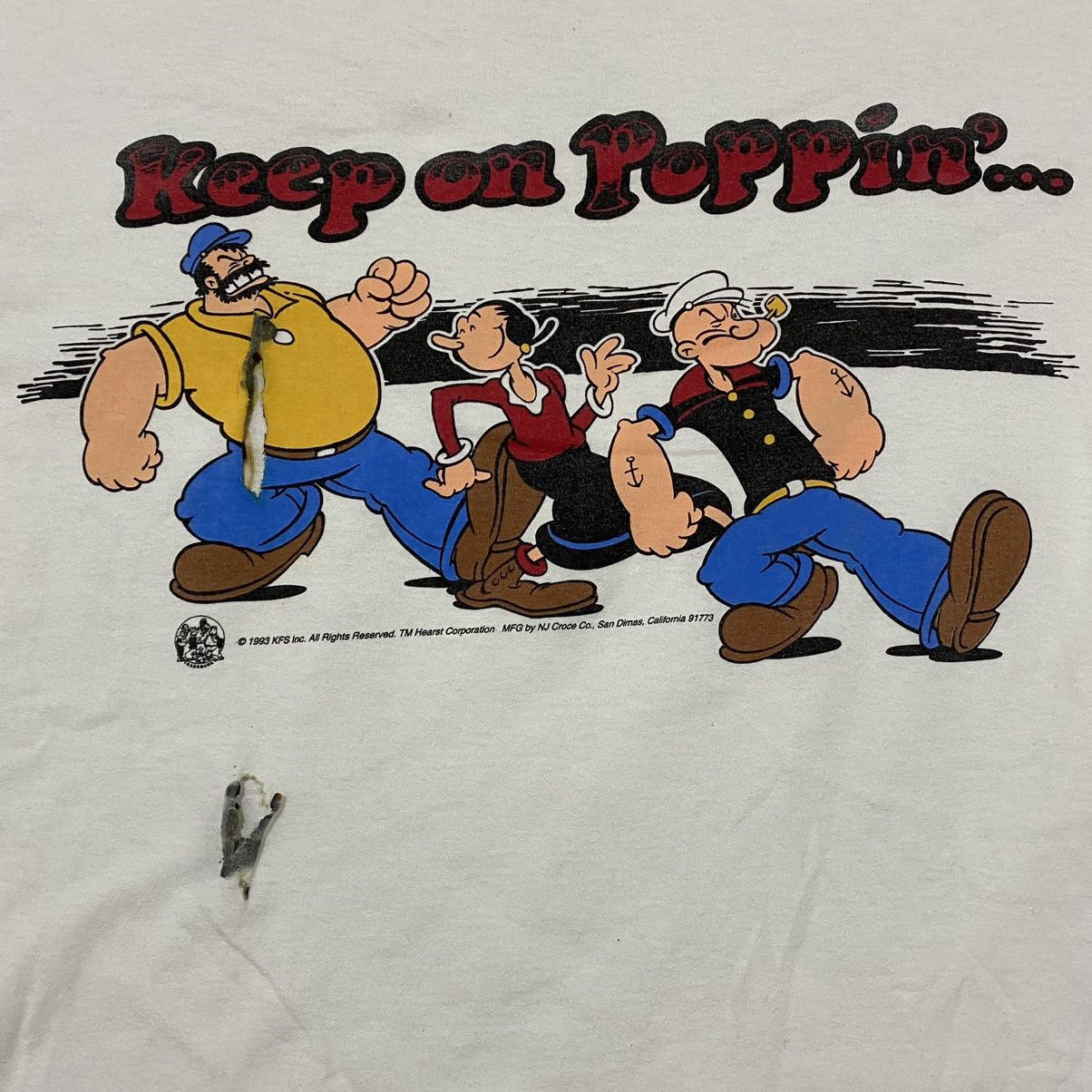 Vintage DISTRESSED vintage 90’s popeye the sailorman main characters Size US L / EU 52-54 / 3 - 2 Thumbnail
