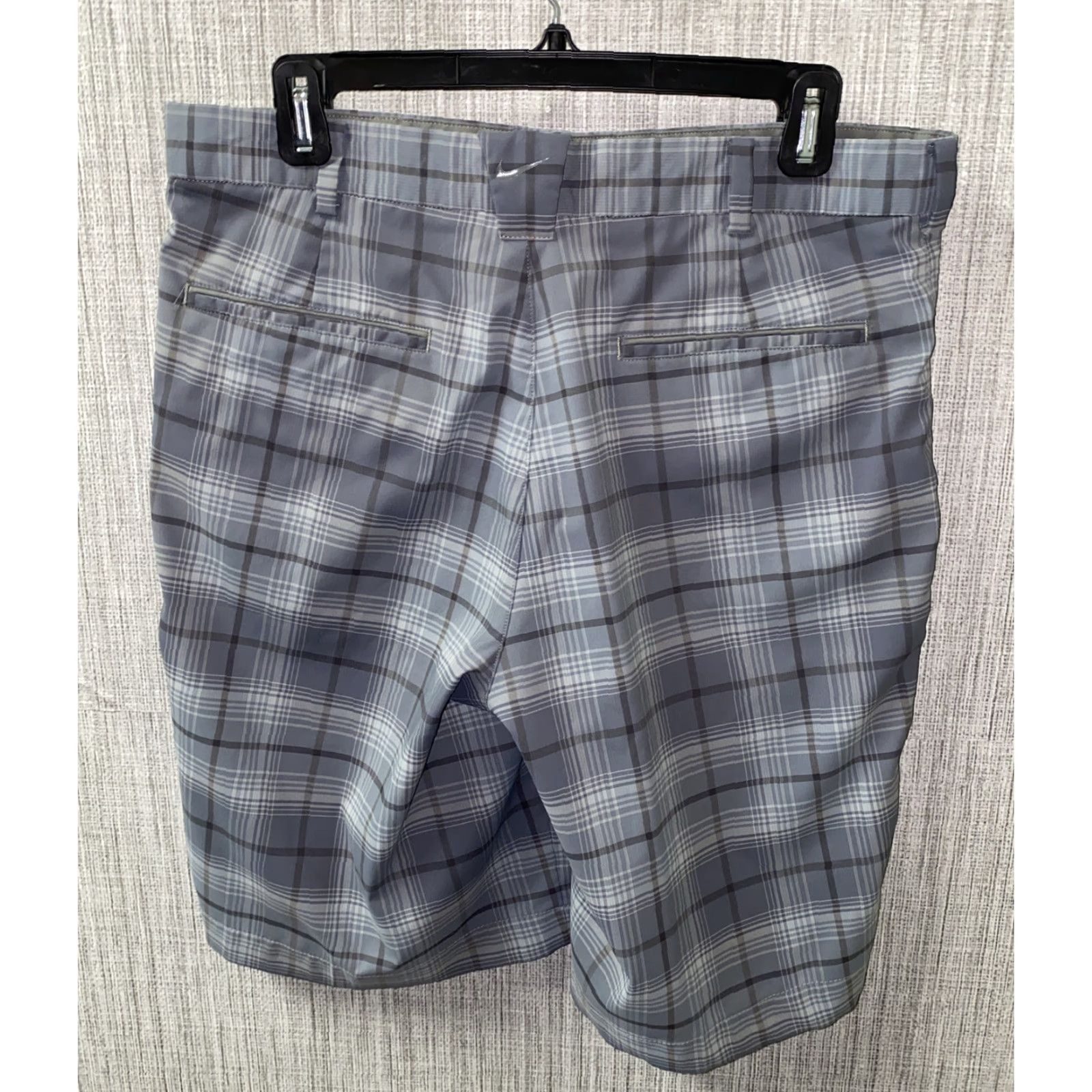 Nike Nike Golf Mens Gray Plaid Golf Shorts Size 32 Size US 32 / EU 48 - 4 Thumbnail