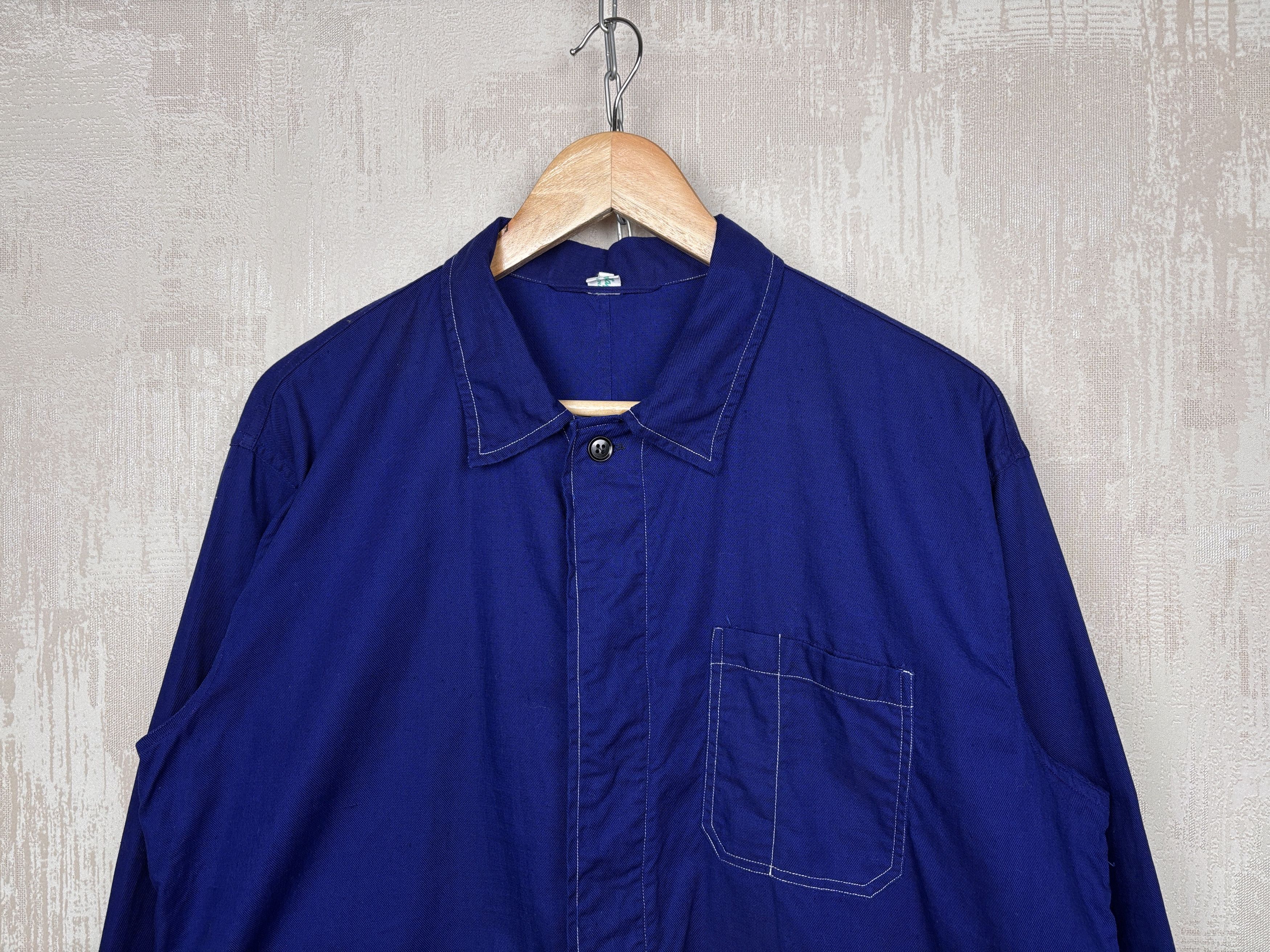 Le Laboureur Vintage Locontap Indigo Blue Work Jacket Chore French Size US L / EU 52-54 / 3 - 3 Thumbnail