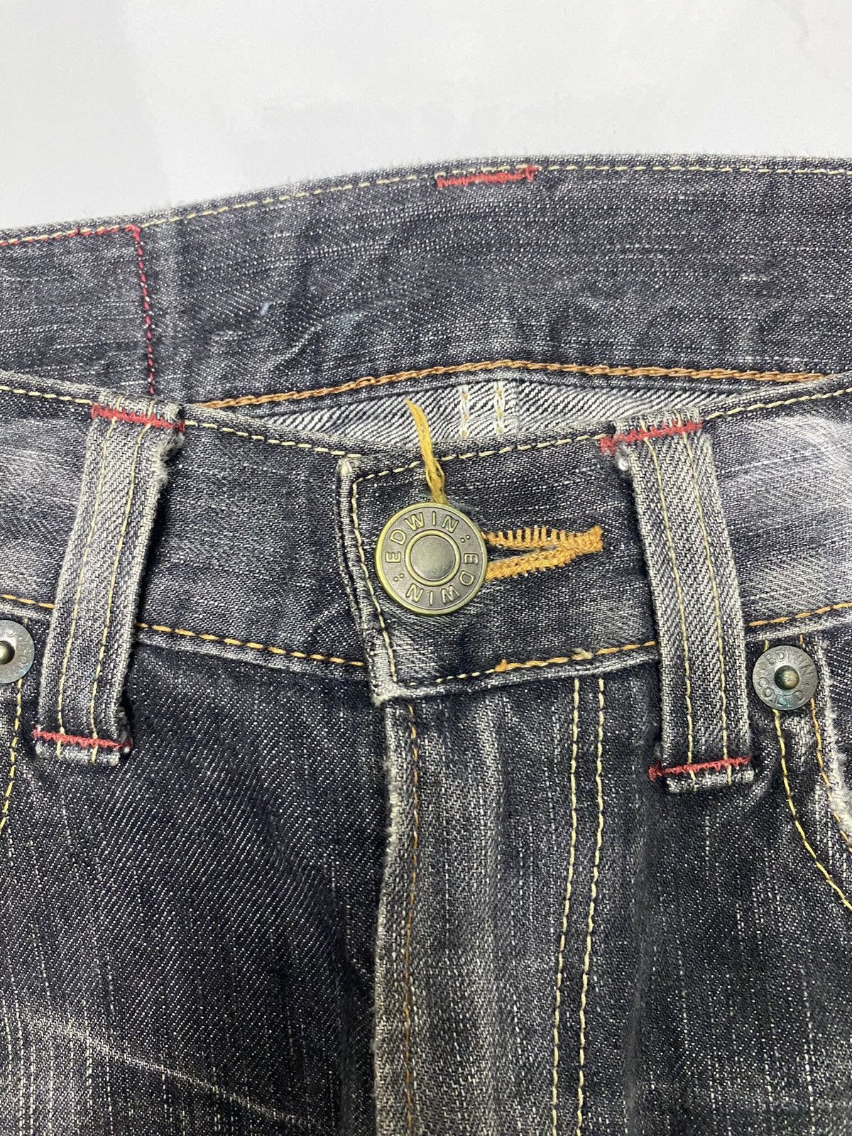 If Six Was Nine × Le Grande Bleu (L.G.B.) 🔥EDWIN FLARE DISTRESSED DENIM JEANS IFSIXWASNINE LGB STYLE Size US 30 / EU 46 - 8 Thumbnail
