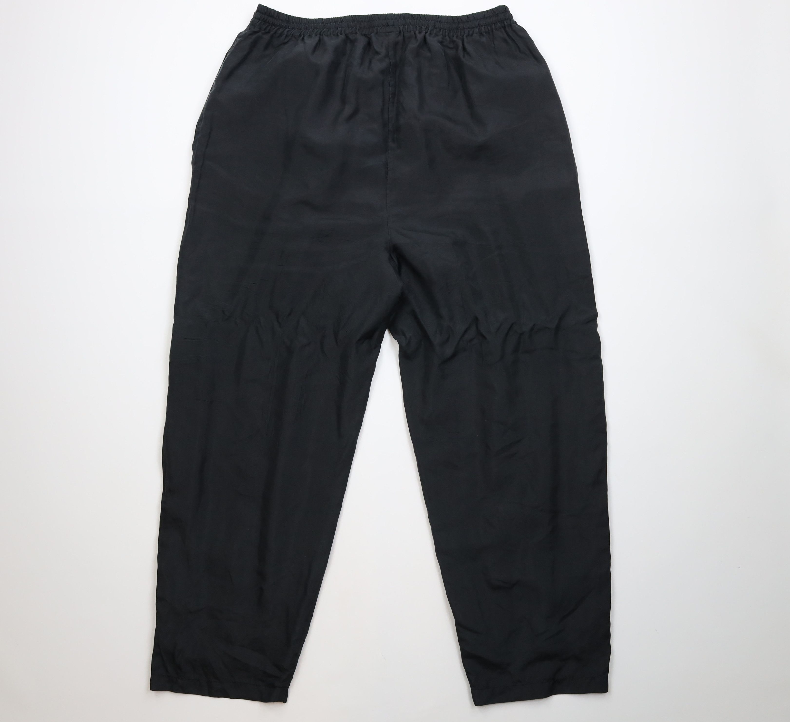 Vintage Vintage 90s Streetwear Blank Lightweight Silk Pants Black Size 32" / US 10 / IT 46 - 11 Thumbnail