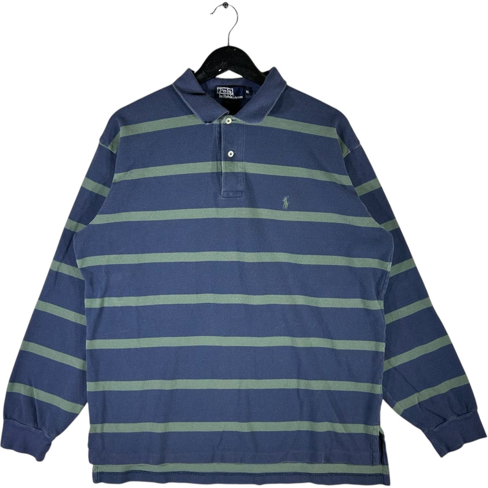 Polo Ralph Lauren Polo Ralph Lauren Striped Long Sleeve Polo Size US XL / EU 56 / 4 - 1 Preview