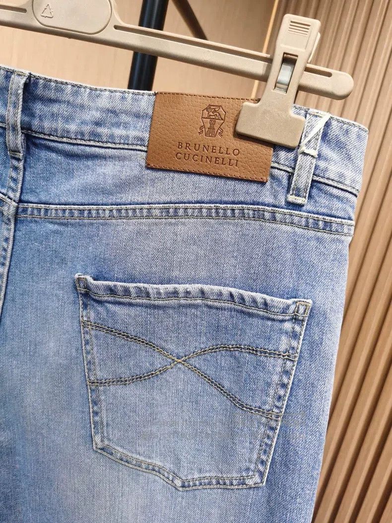 Brunello Cucinelli Brunello Cucinelli Bamboo Denim Pants Size US 30 / EU 46 - 7 Thumbnail