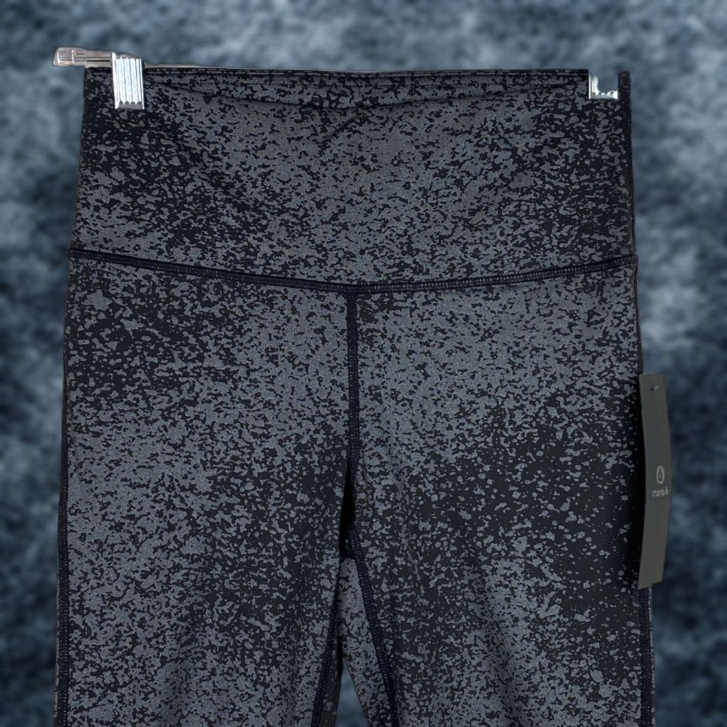 Vintage Mono B Leggings Women's S Gray Black Shimmery High Waisted Yoga Running NWT Leggings Size 28" / US 6 / IT 42 - 1 Thumbnail