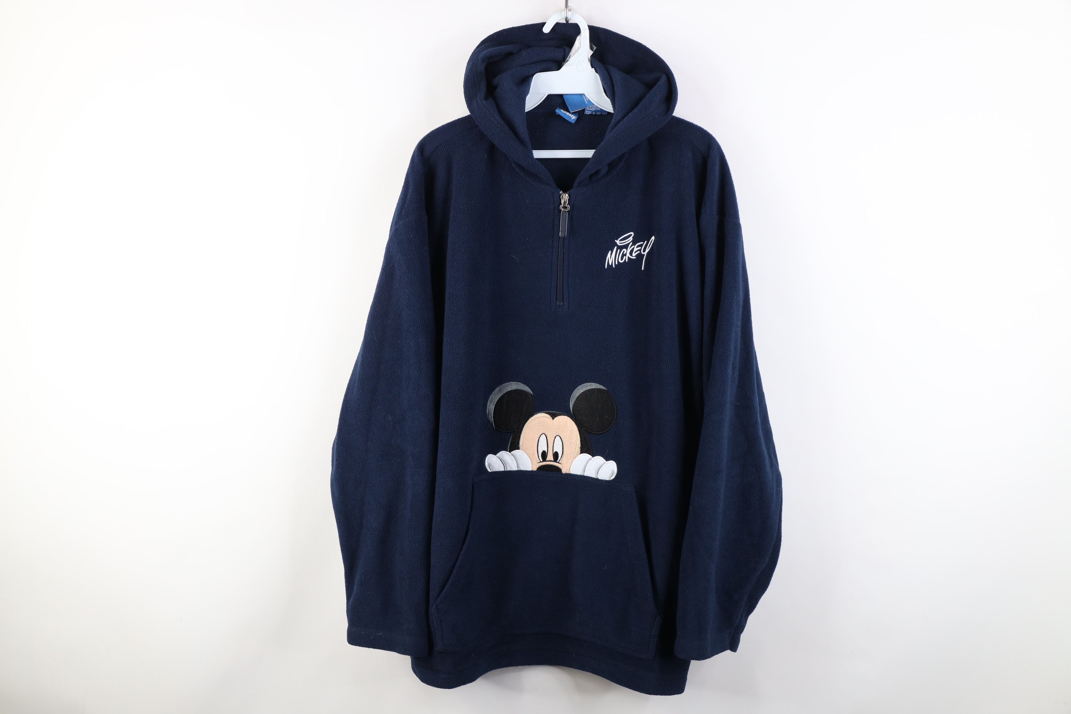 Disney Vintage Disney Mickey Mouse Zip Fleece Hoodie Sweatshirt Size XL / US 12-14 / IT 48-50 - 1 Thumbnail
