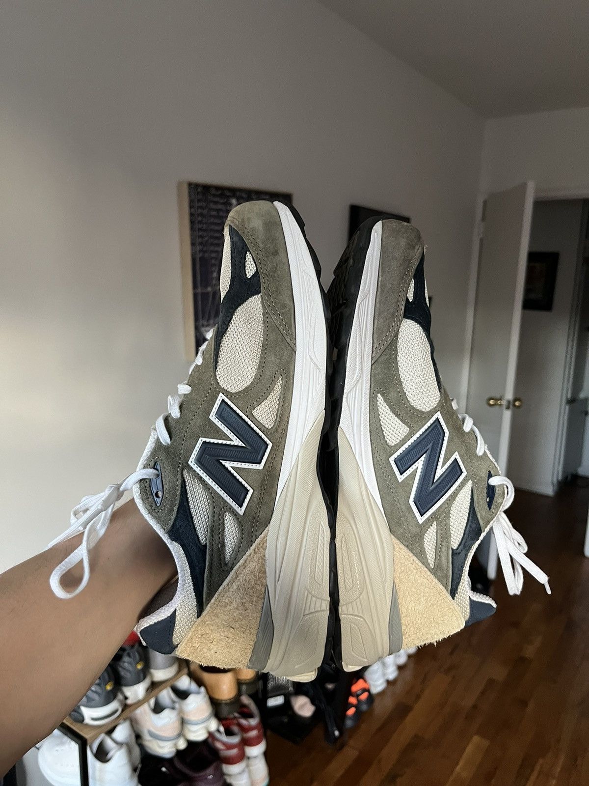 New Balance New Balance 990 v3 teddy santis grey khaki tan Size US 11.5 / EU 44-45 - 5 Thumbnail