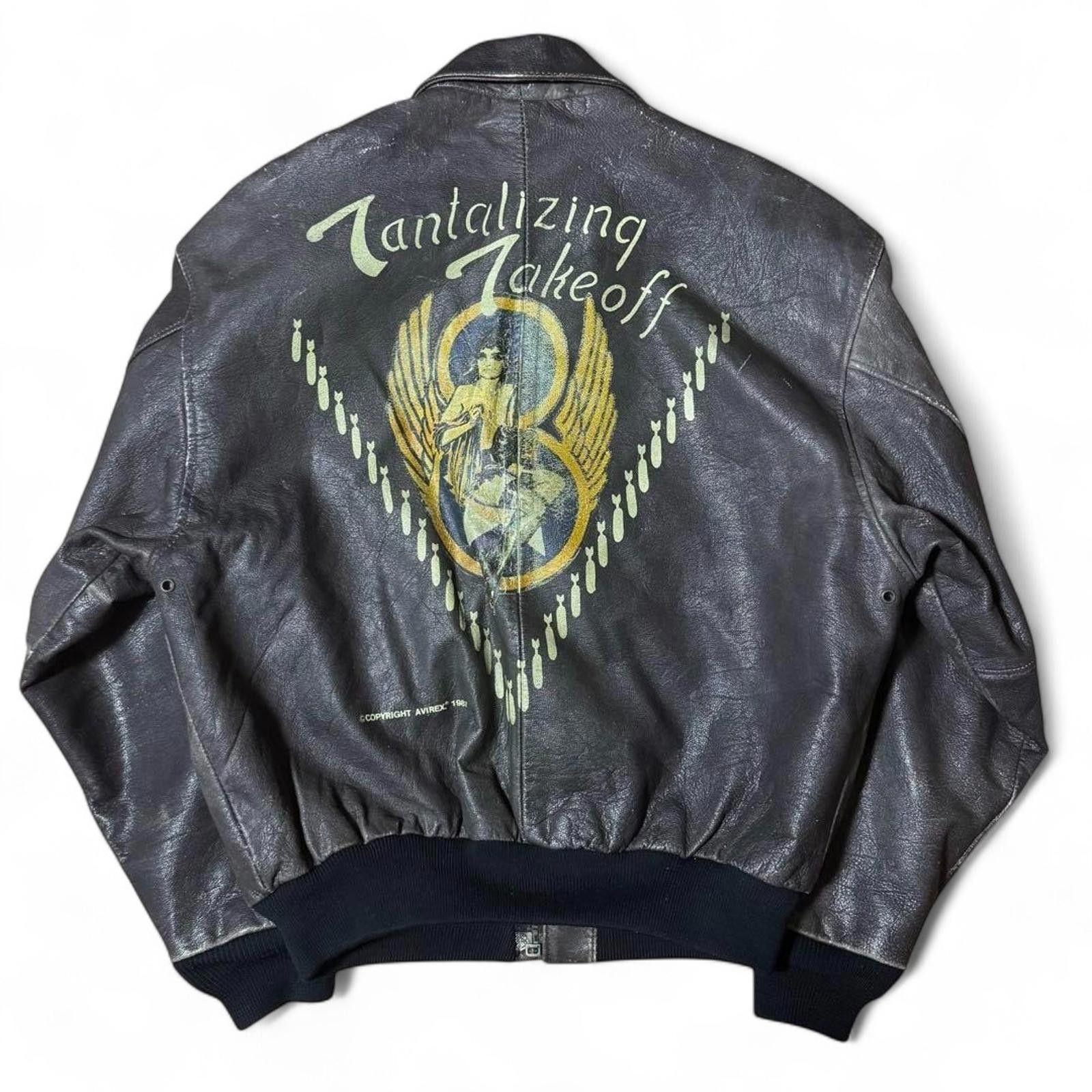 Avirex Avirex - Men's Vintage Leather Bomber Jacket Size US L / EU 52-54 / 3 - 2 Thumbnail