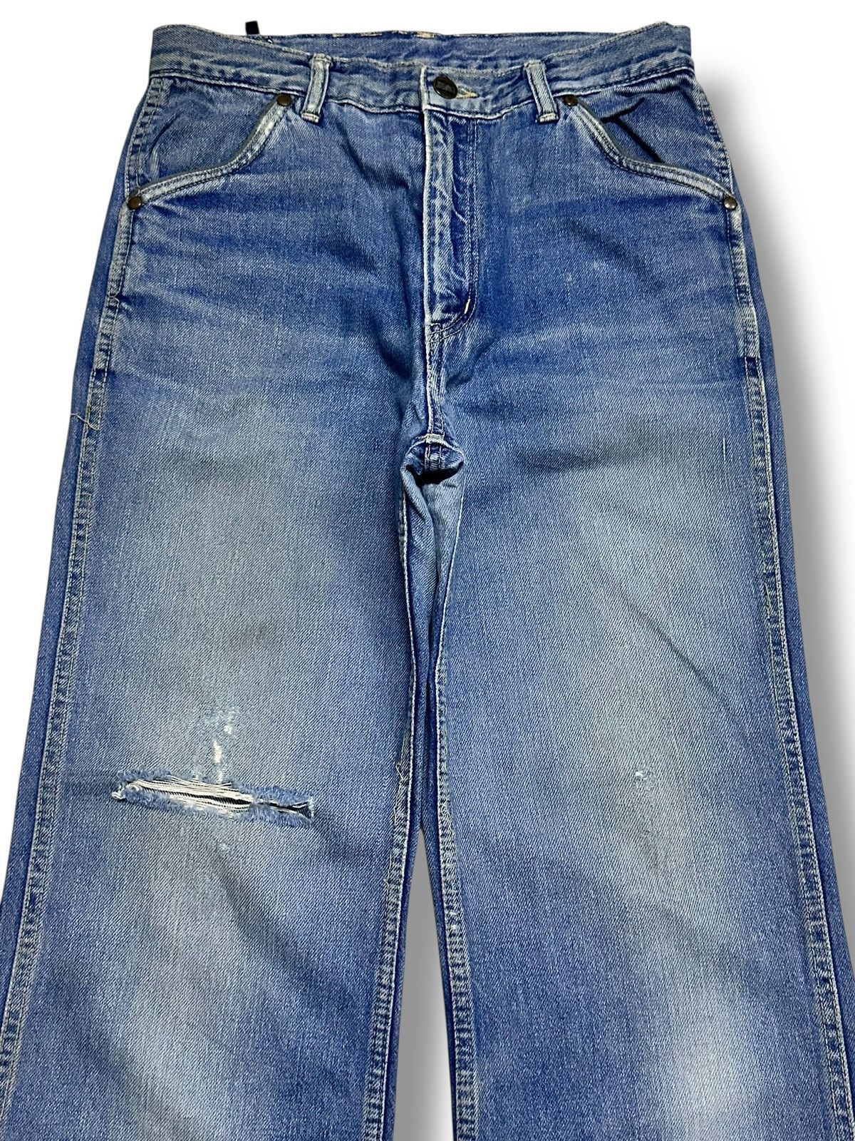 Johnbull Distressed Johnbull Jean With Baggy Style Wideleg Faded Wash Size US 28 / EU 44 - 3 Thumbnail