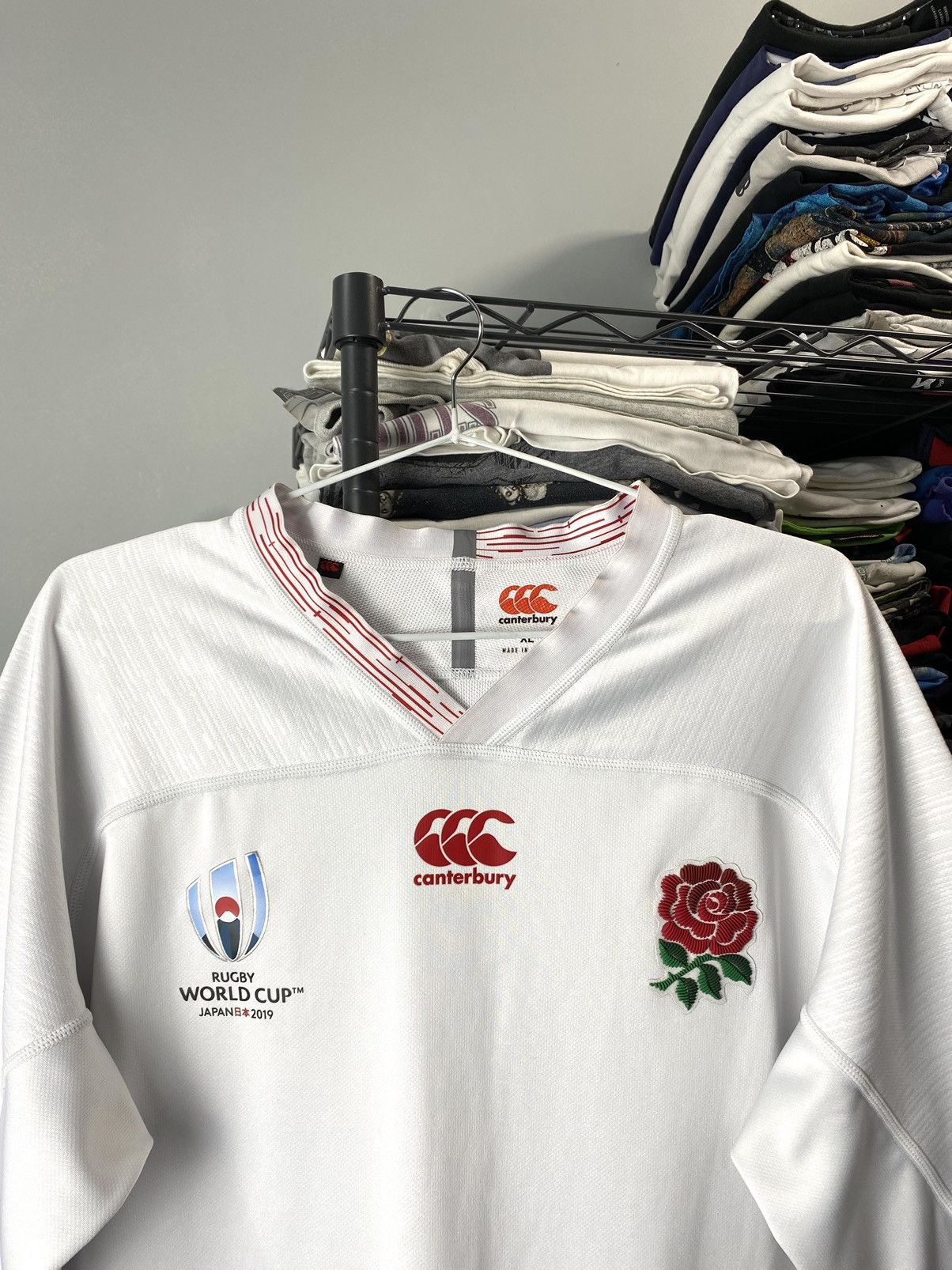 Canterbury of New Zealand Canterbury England Rugby World Cup Japan 2019 Jersey Size US XL / EU 56 / 4 - 2 Thumbnail