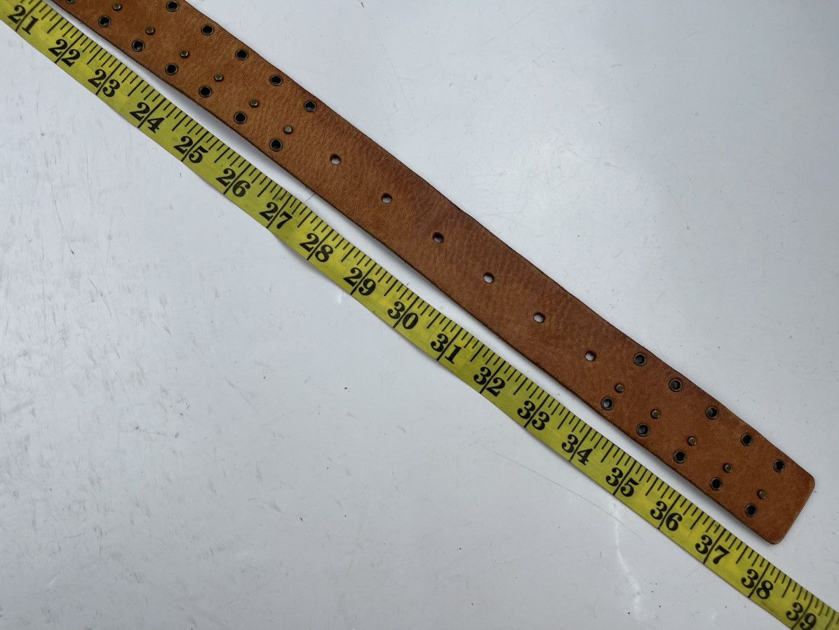 Japanese Brand studded leather belt tc34 Size 32 - 4 Thumbnail