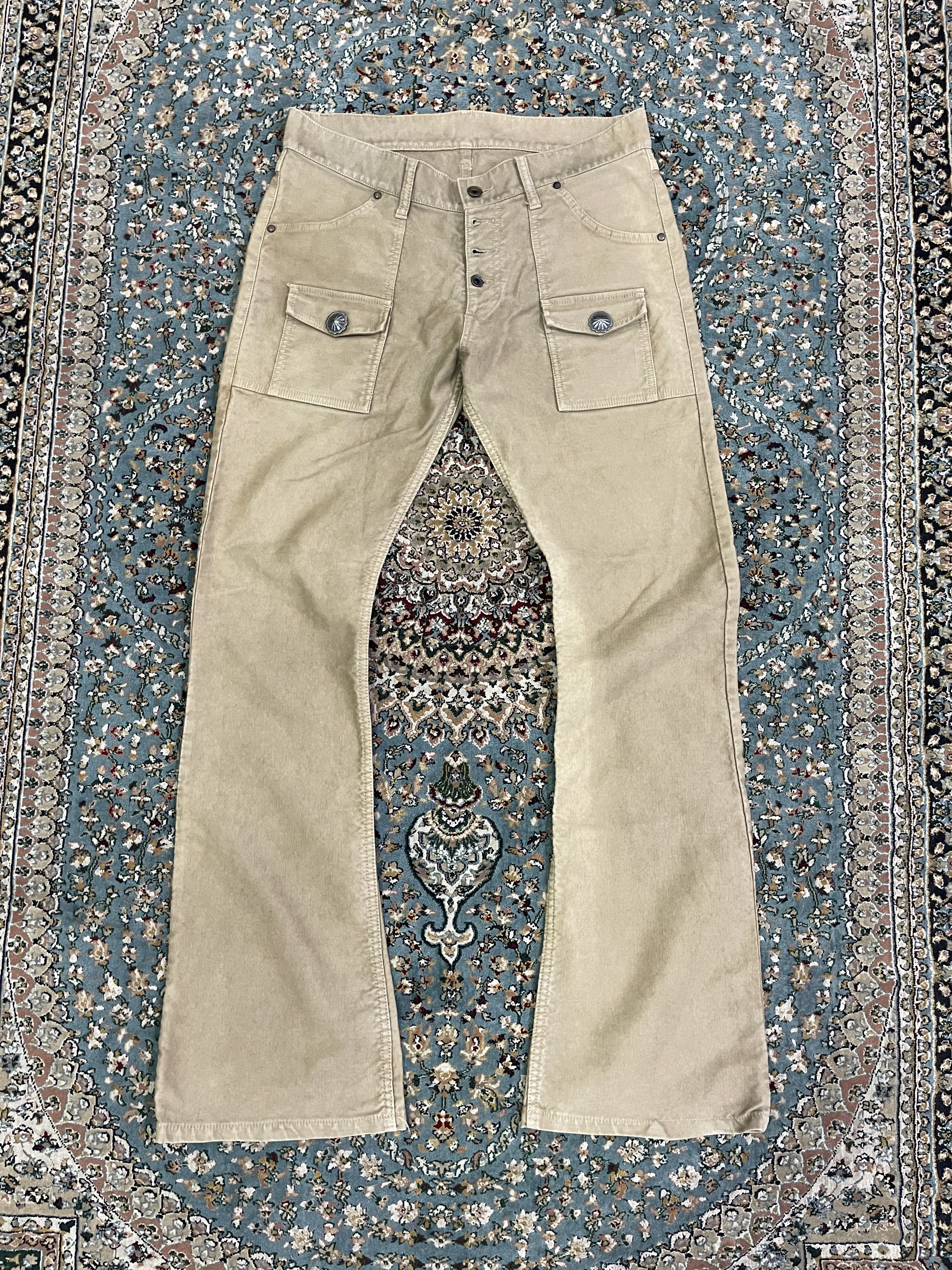 If Six Was Nine AYUITE Flared Leather Pocket Bushpants Beige Travis Scott Size US 32 / EU 48 - 6 Thumbnail