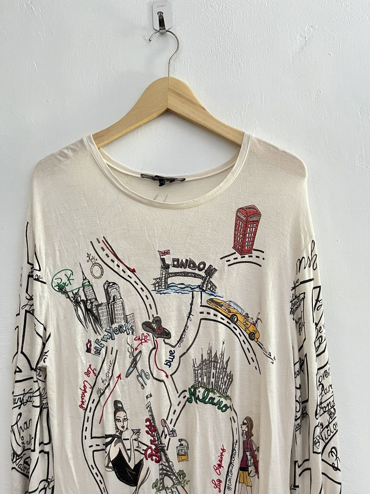 Les Copains Les copains road street vacation glitter tshirt Size US M / EU 48-50 / 2 - 3 Thumbnail