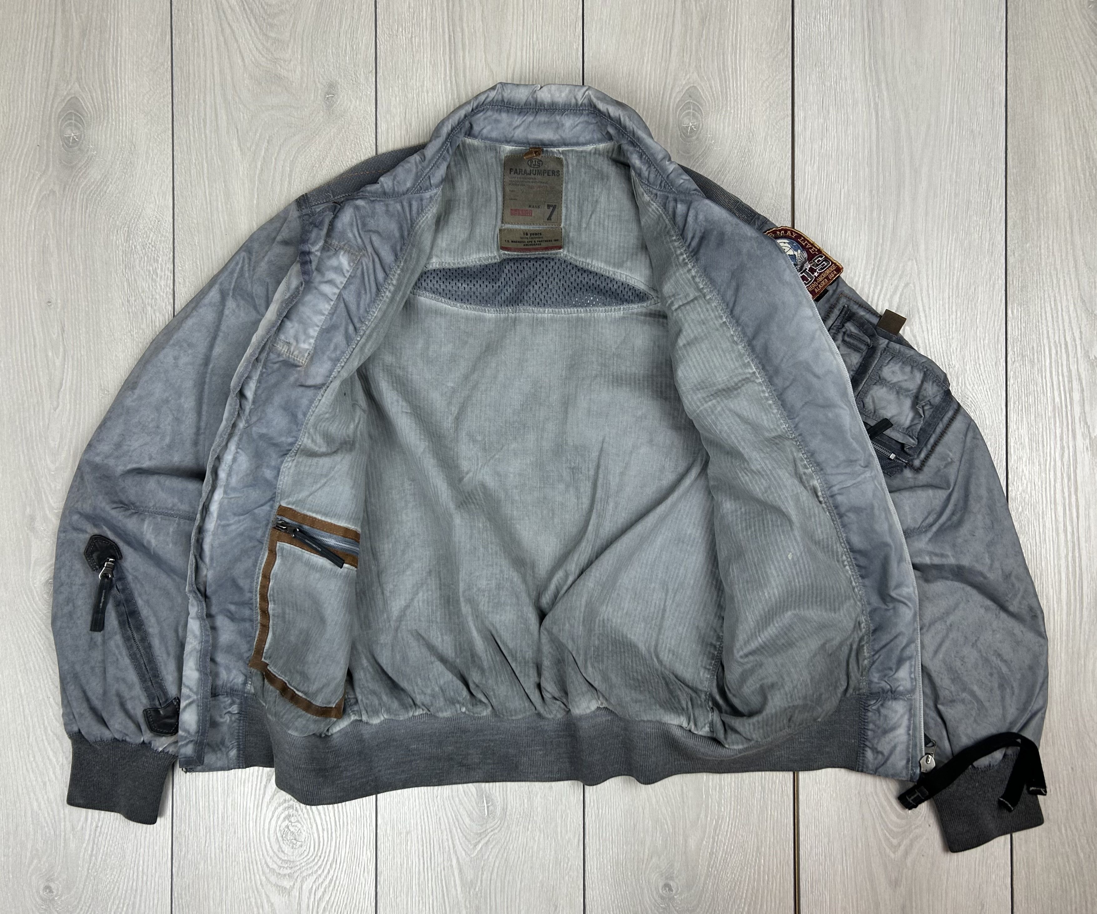 Parajumpers Parajumpers Mens Bomber Jacket Size L Grey Size US L / EU 52-54 / 3 - 8 Thumbnail