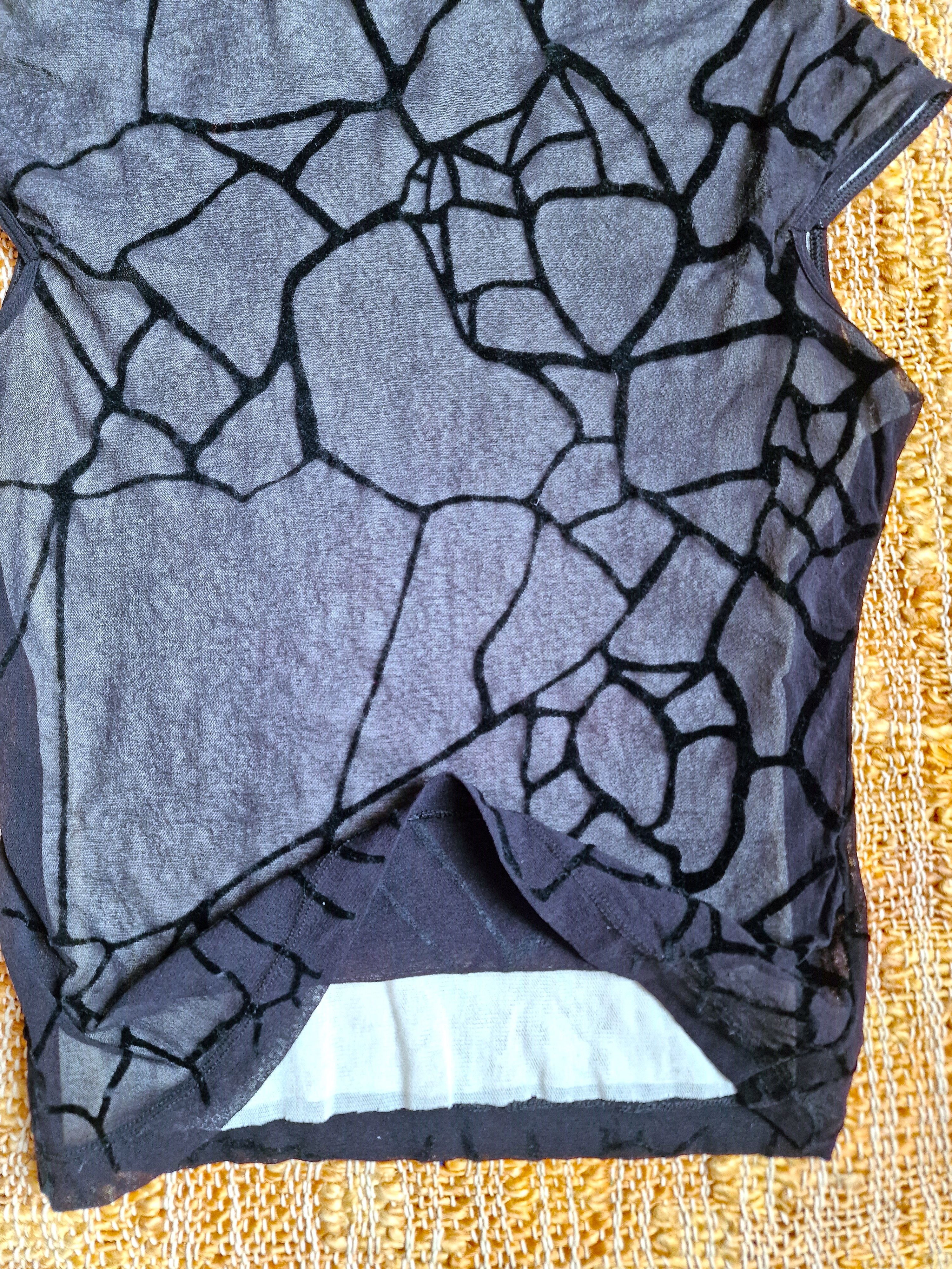 Other Plein Sud Mesh Cracked Y2K Medium Large Vintage Tee Top Size L / US 10 / IT 46 - 2 Thumbnail