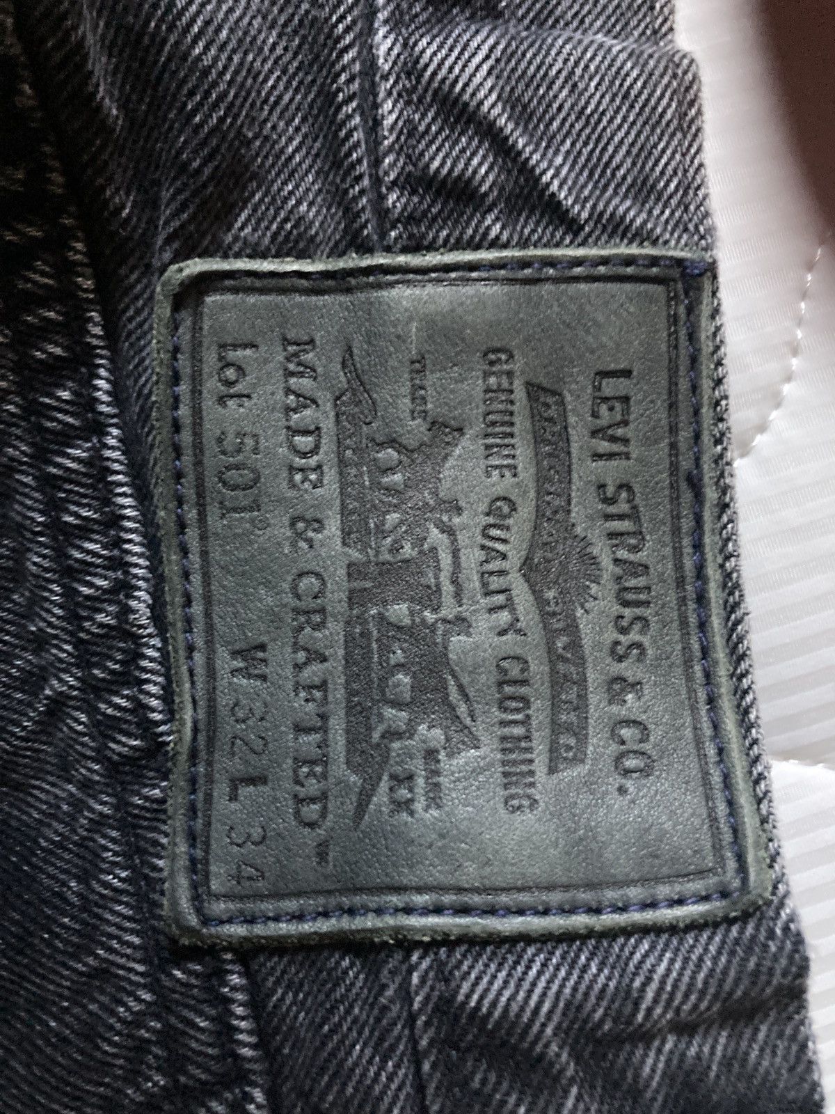 Levi's Levis Made & Crafted 501 Black Stonewash jeans Size US 32 / EU 48 - 2 Thumbnail