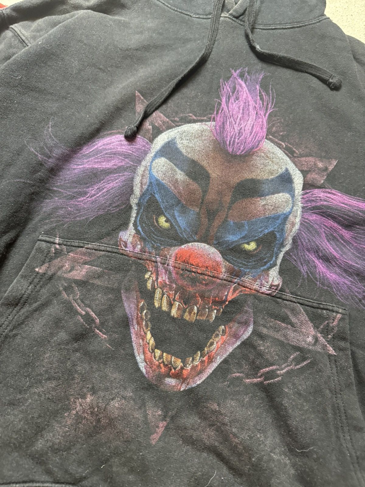Japanese Brand × Vintage Vintage Y2K Spiral Satana Evil Clown Skull Full Print Hoodie Size US L / EU 52-54 / 3 - 3 Thumbnail