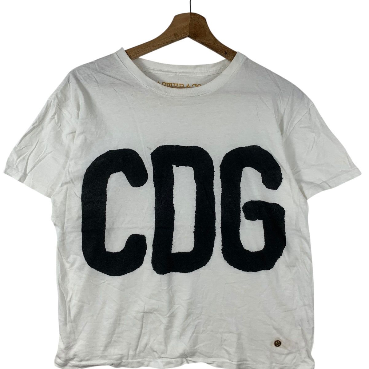Vintage CDG MASTER CO. Japan Designer Logo Baggy Tee Shirt Top Size S / US 4 / IT 40 - 3 Thumbnail