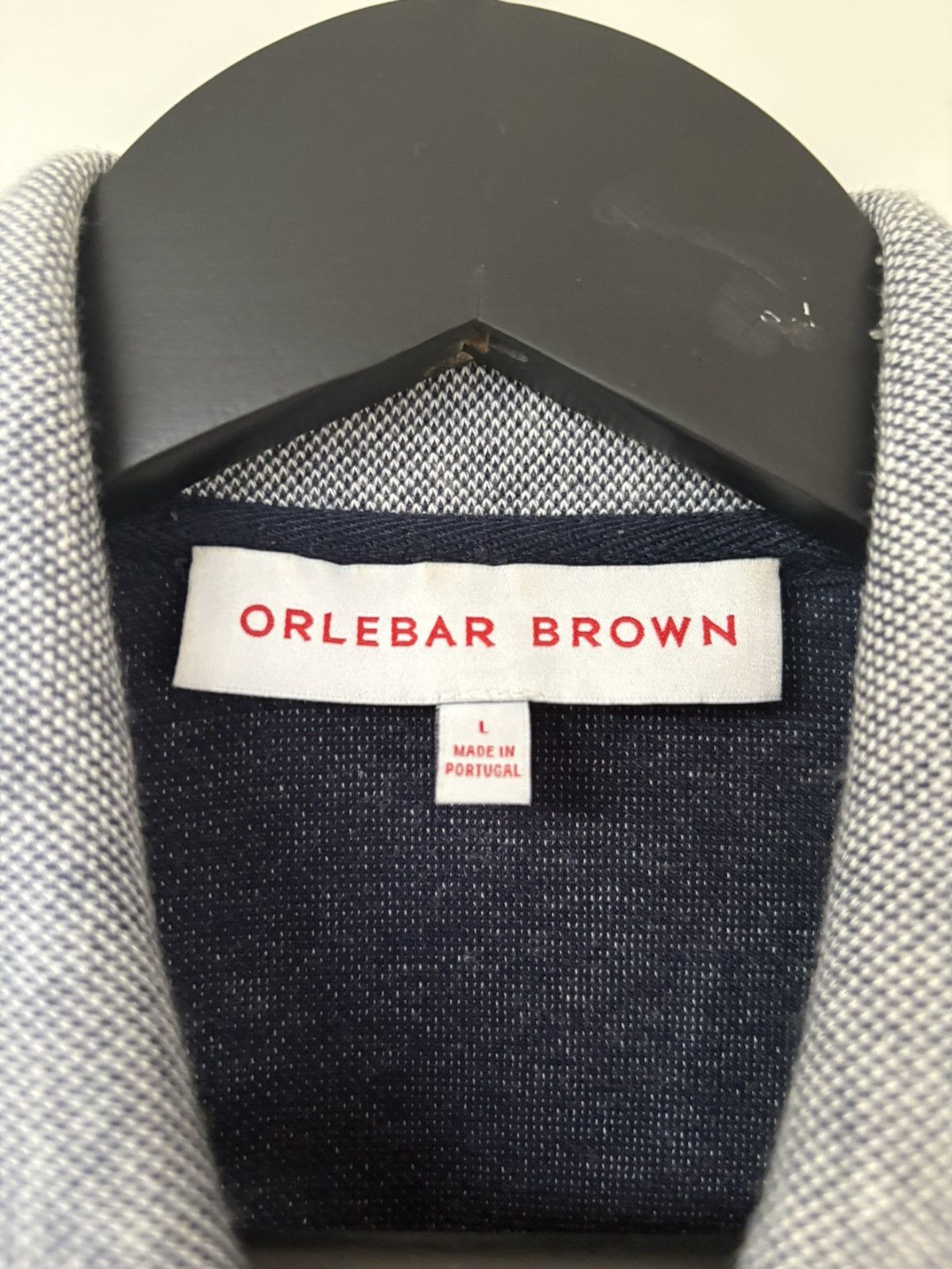 Orlebar Brown Orlebar Brown Knit Cotton Zip Up Sweater (grey blue colour) Size US L / EU 52-54 / 3 - 4 Thumbnail