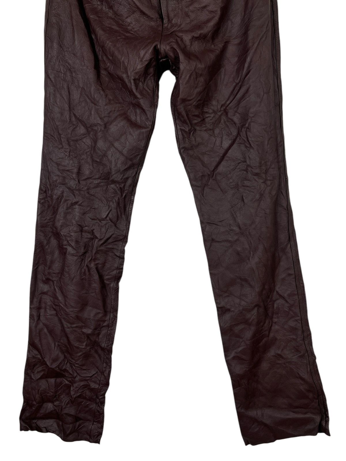 Issey Miyake × Japanese Brand 🔥 RARE VINTAGE ALL THE WAY LEATHER TROUSER PANT Size US 30 / EU 46 - 5 Thumbnail