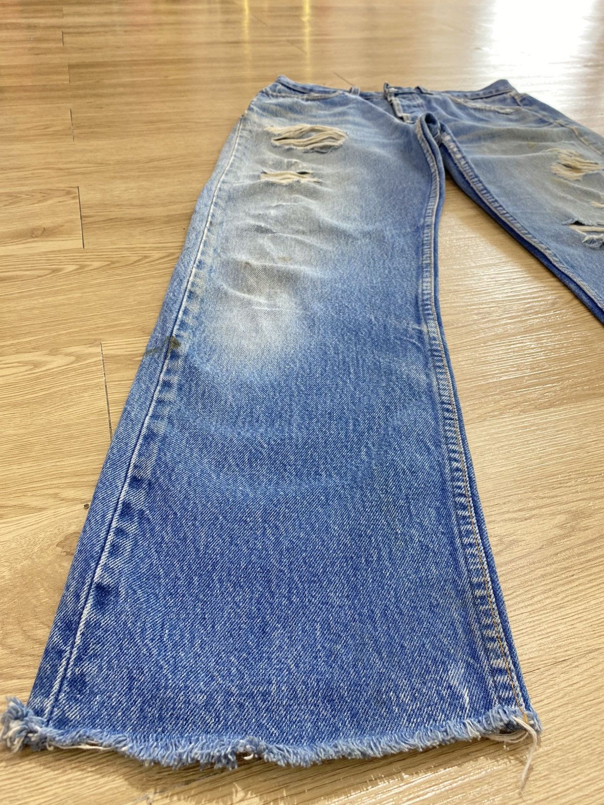 Levi's Vintage Clothing Vintage 90s Levis 501 Mud Wash Faded Distressed Style Jeans Size US 31 - 7 Thumbnail