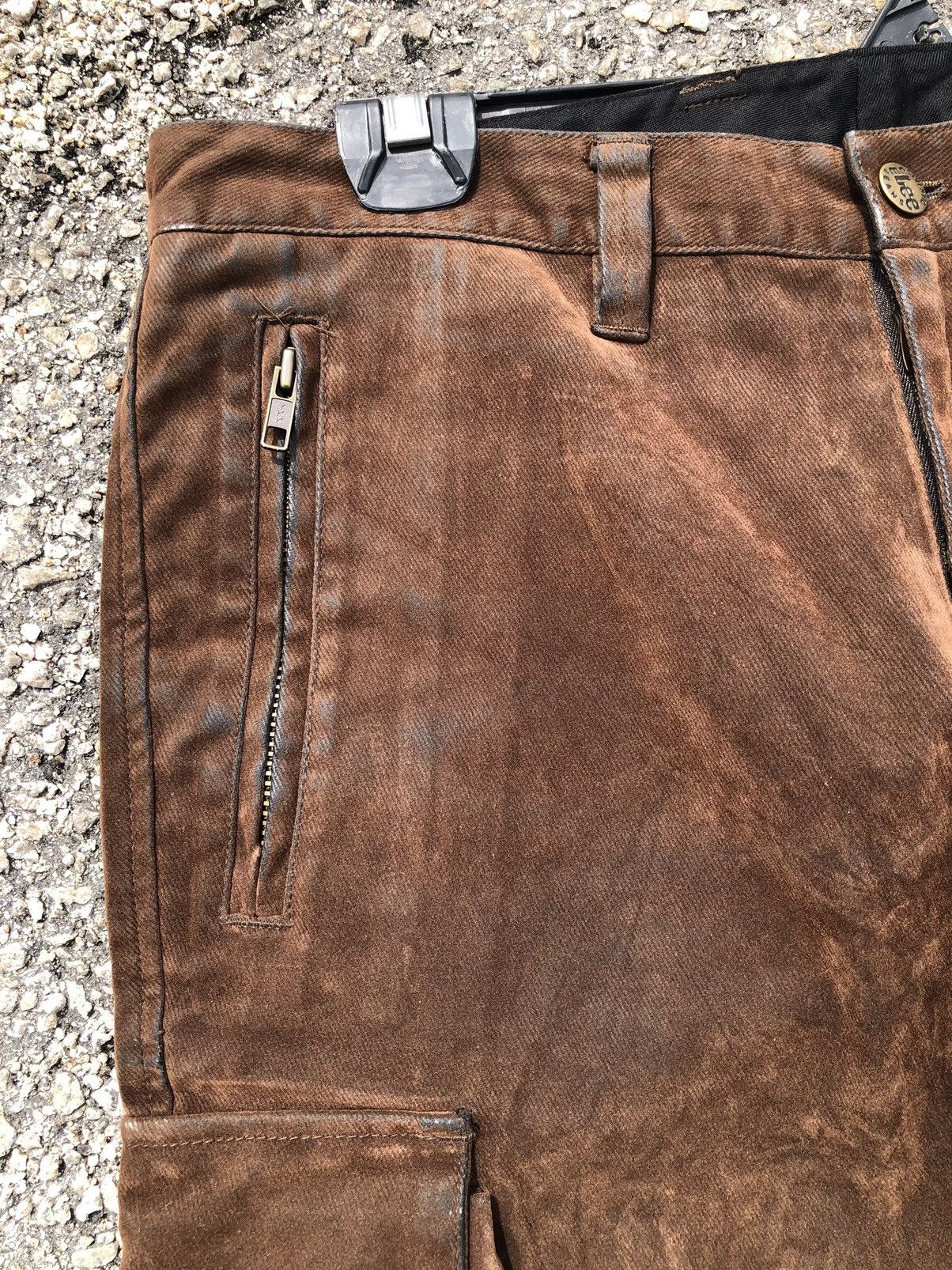 Japanese Brand Vintage COMME CA ISM Suede Cargo Pant Size US 32 / EU 48 - 3 Thumbnail