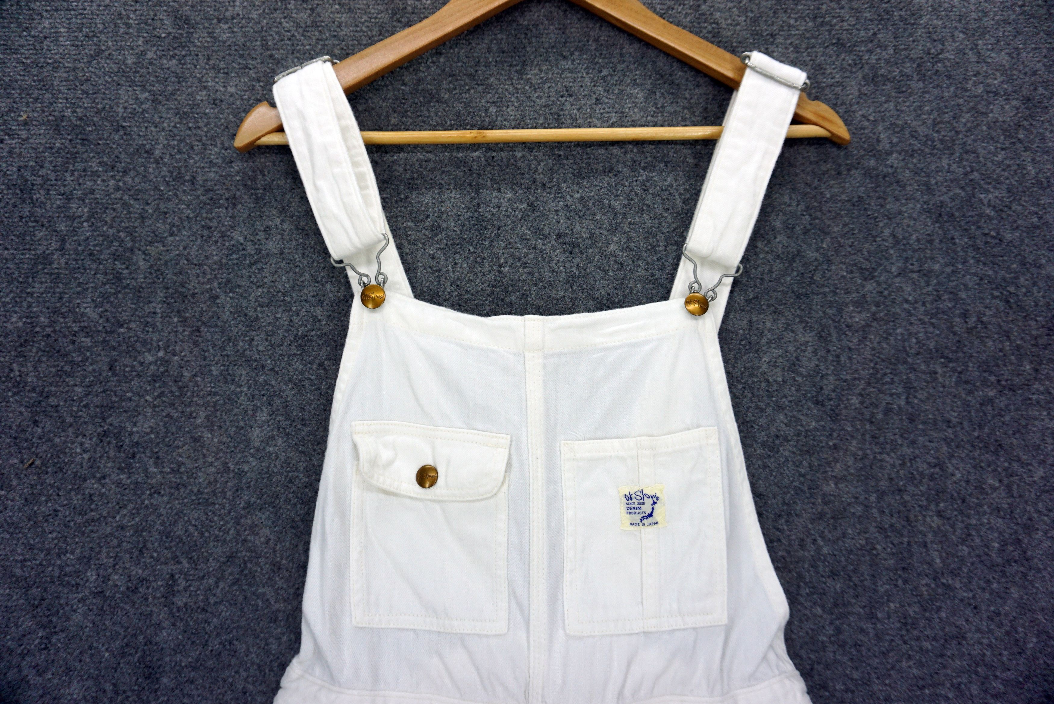 Japanese Brand Orslow Overalls W30xL17.5 Baggy Wide Leg Cropped Dungarees Size 26" / US 2 / IT 38 - 3 Thumbnail
