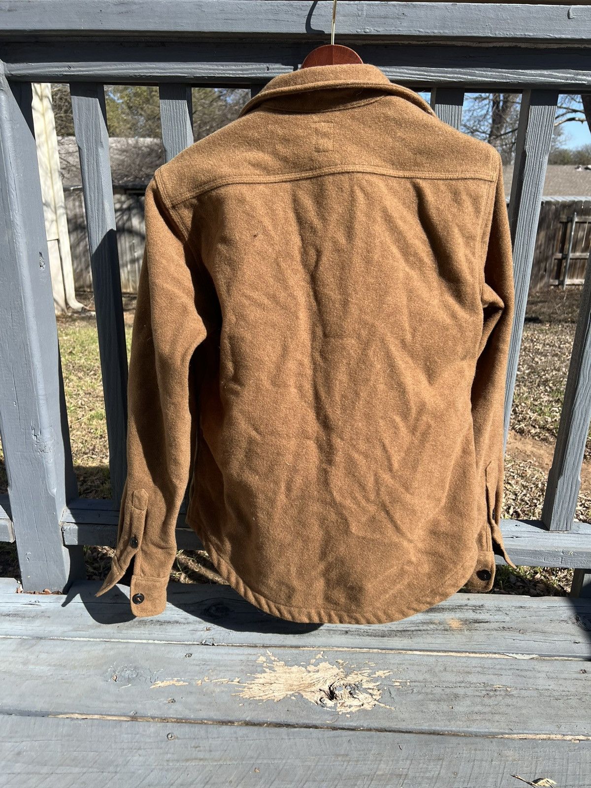 Hiroshi Kato Hiroshi Kato Melton Wool Overshirt Jacket Camel Shirt Size US M / EU 48-50 / 2 - 2 Thumbnail
