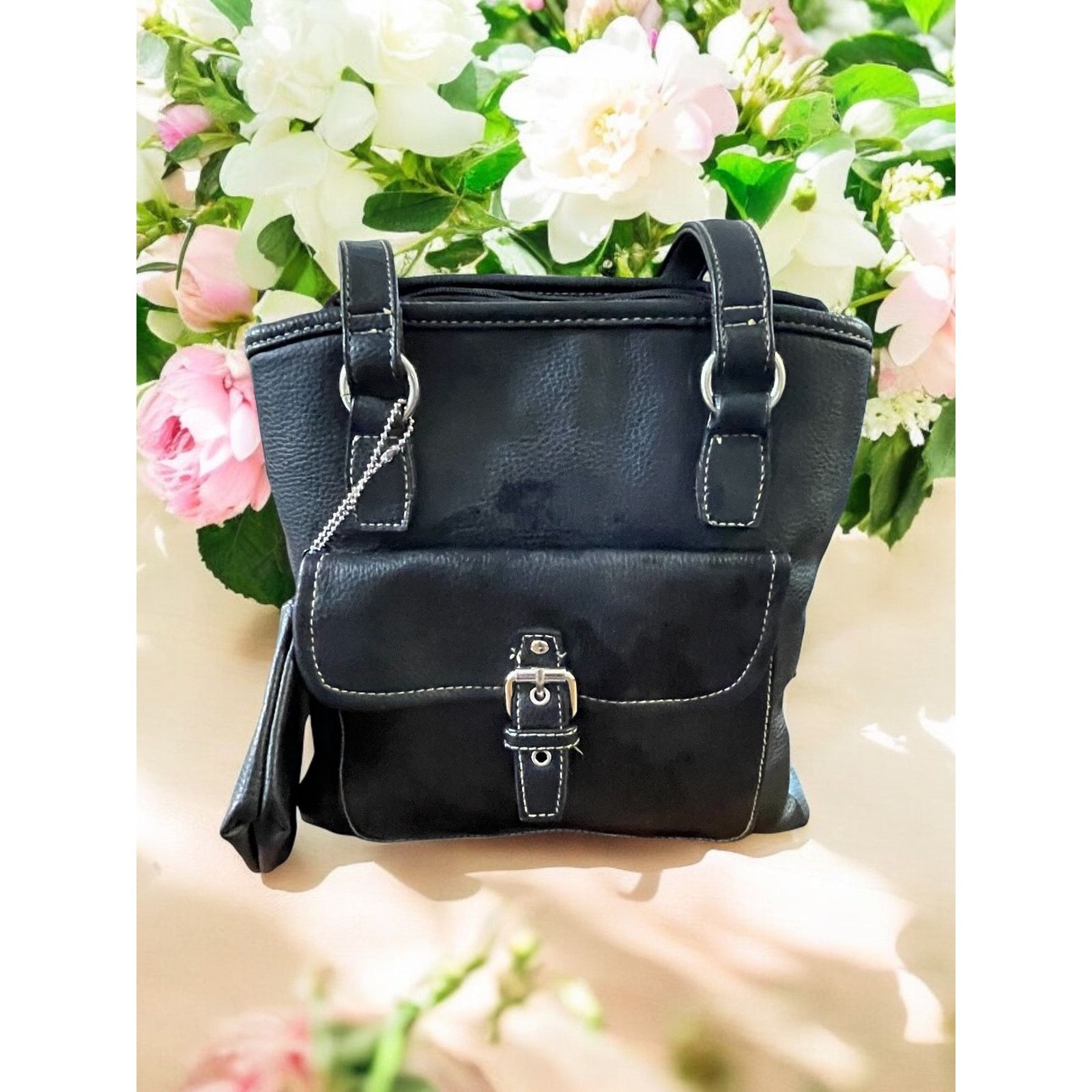 Unknown London Frankie & Johnnie Black Leather Purse Shoulder Bag Wallet Size ONE SIZE - 2 Thumbnail