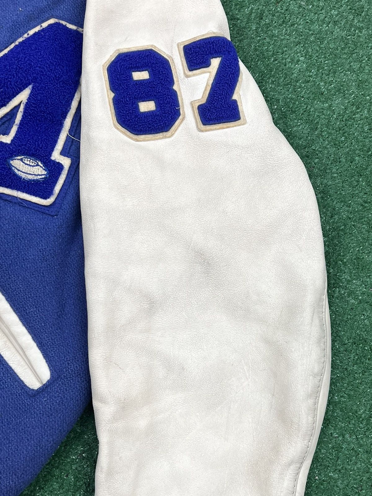 Delong Vintage 80s Varsity Football Letterman Jacket Size ONE SIZE - 3 Thumbnail