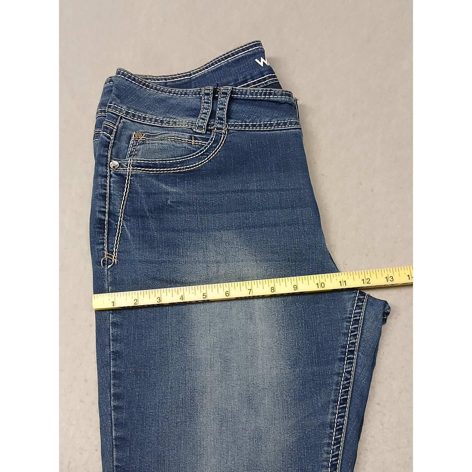 Other Wallflower (15R) Women's Curvy Fit Boot Cut Blue Denim Jeans Size 40" / US 18 - 5 Thumbnail