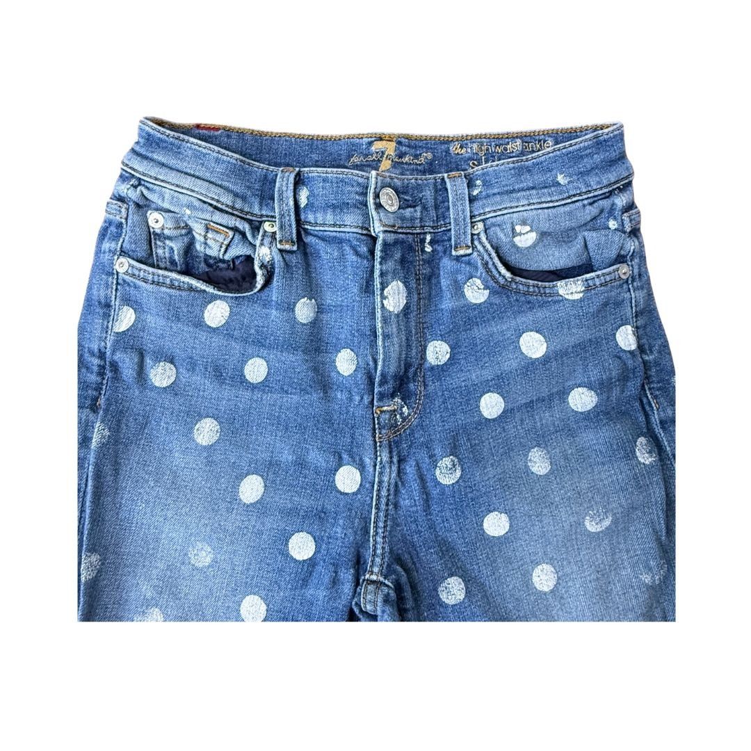7 For All Mankind 7 for all Mankind The High Waist Ankle Skinny Jean Polka Dot Size 28" / US 6 / IT 42 - 10 Thumbnail