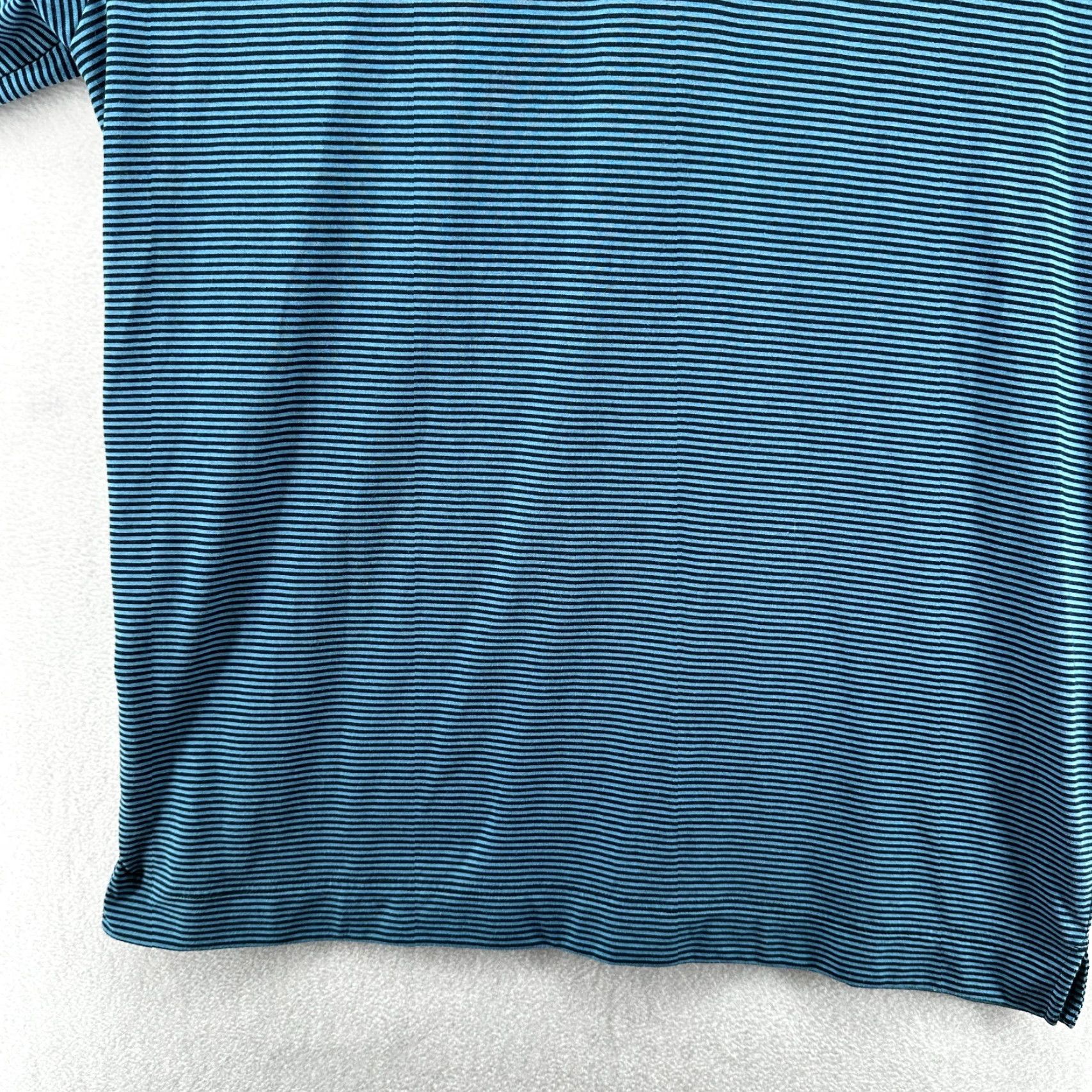Footjoy FootJoy Polo Shirt Blue Men's L Short Sleeve Striped Collared Golf Casual Easy Care Size US L / EU 52-54 / 3 - 5 Thumbnail