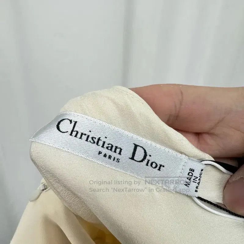 Dior Dior Pleated Dress in Summer Ivory Silk . Size XS / US 0-2 / IT 36-38 - 7 Thumbnail