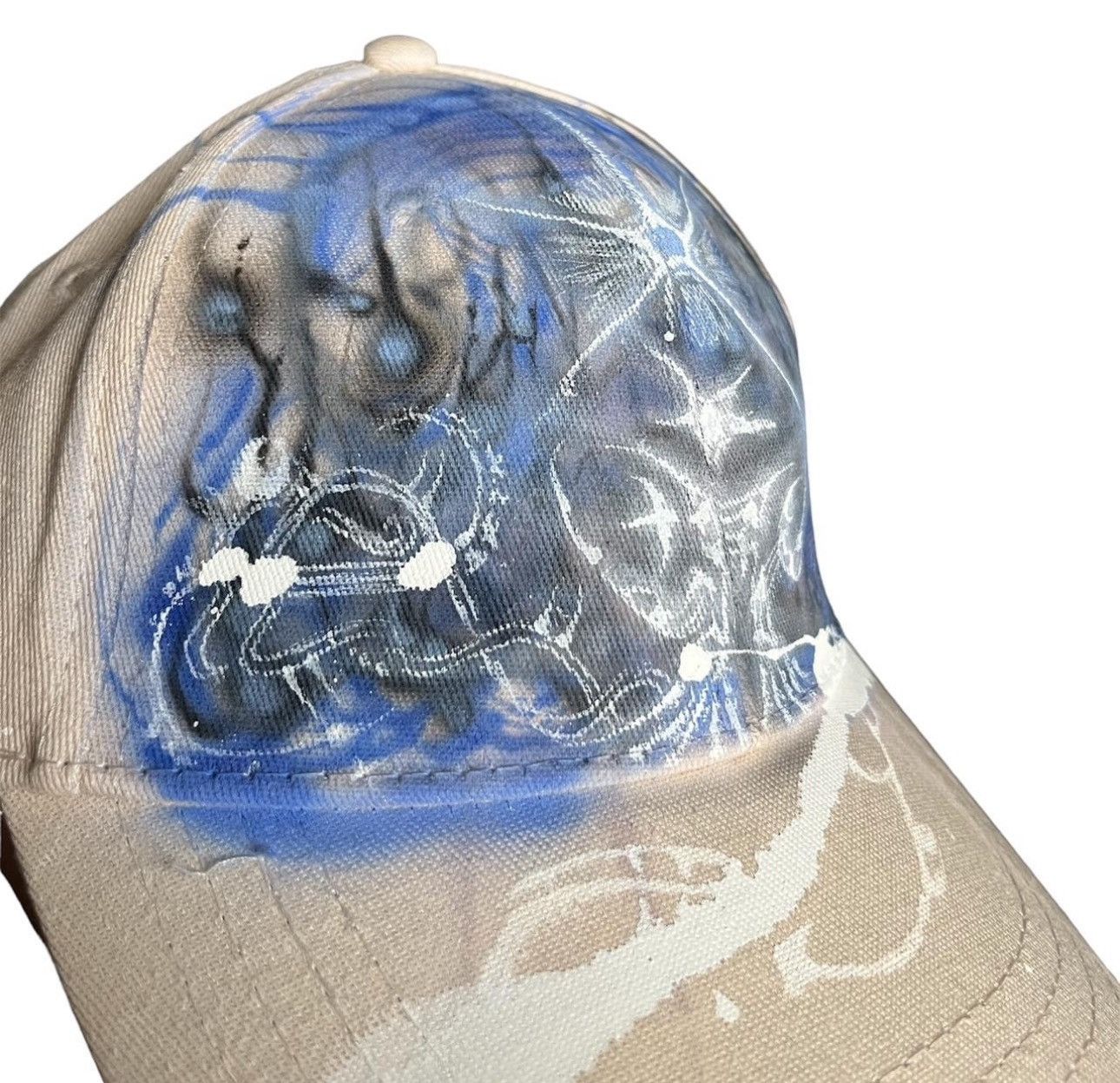 Vintage 1 of 1 Airbrushed blue cap Size ONE SIZE - 3 Thumbnail