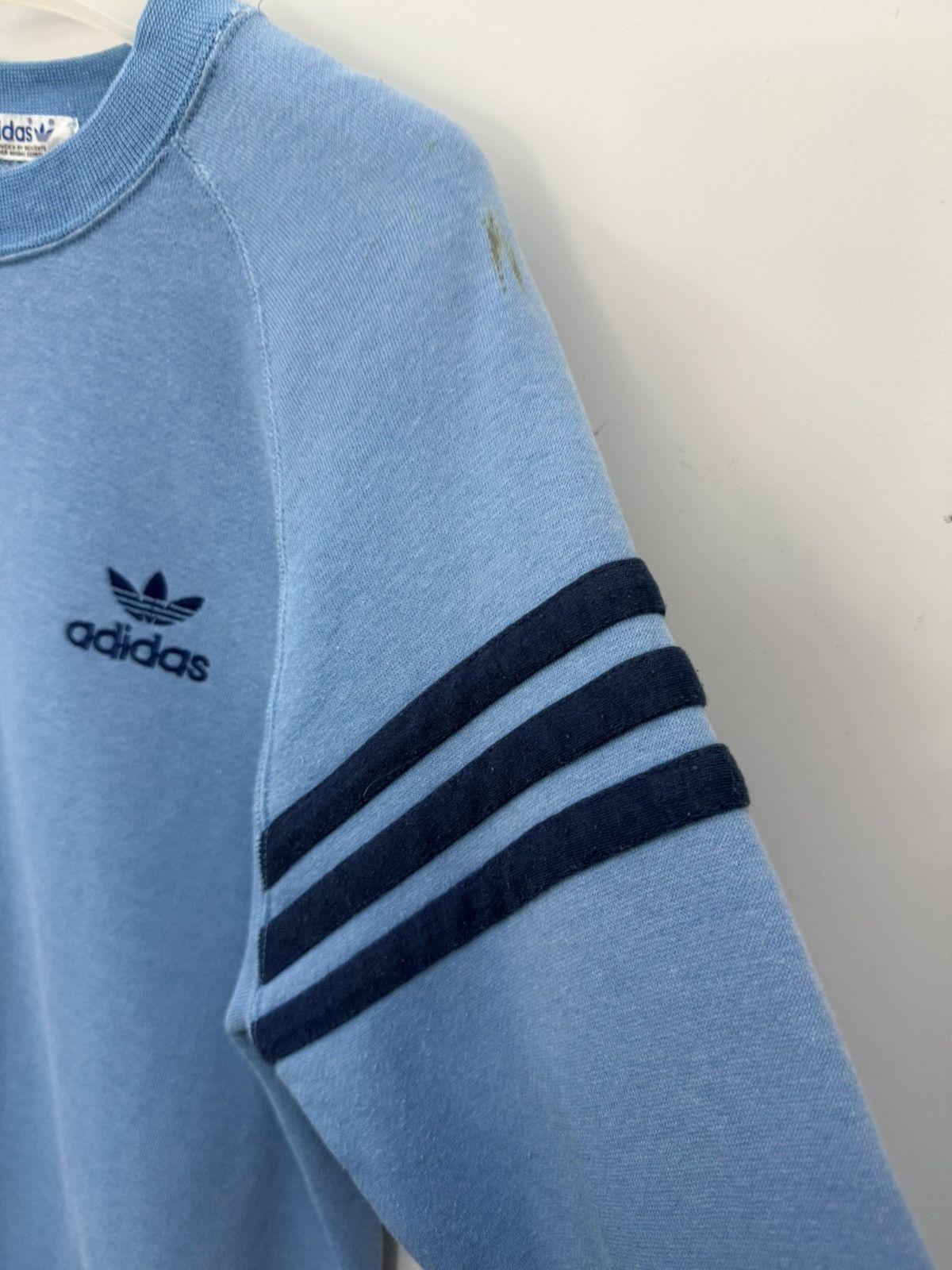 Adidas 🔥Vtg Japan 90's Adidas Trefoil Distressed Sweatshirt Size US S / EU 44-46 / 1 - 3 Thumbnail