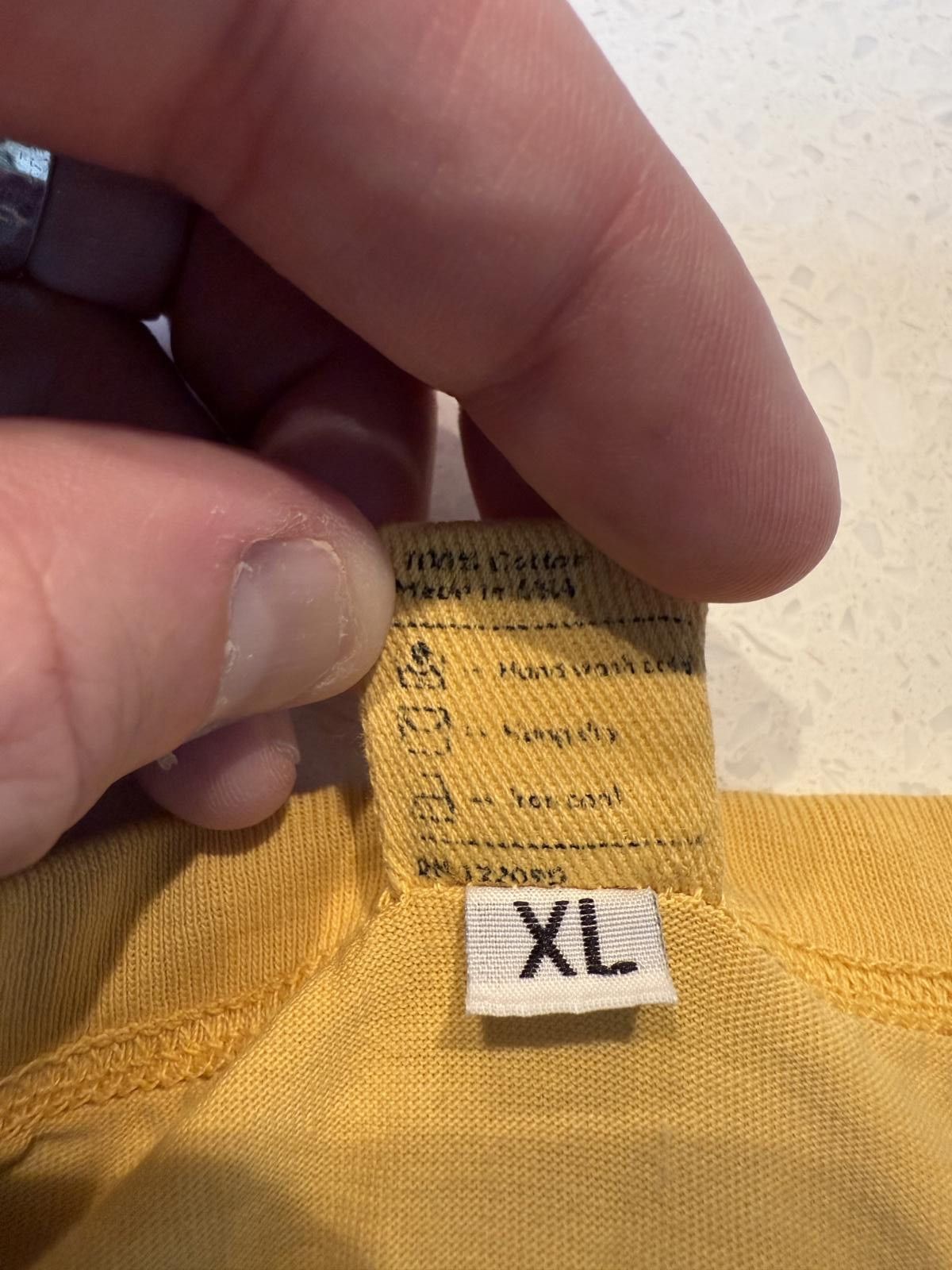 Designer 3sixteen x Blamo! Podcast Collab Pocket T-Shirt – XL –Yellow Size US XL / EU 56 / 4 - 4 Thumbnail