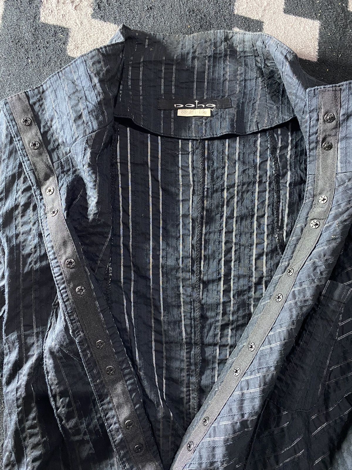 14th Addiction × KMRii × Yasuyuki Ishii Japanese Doho assymmetric buttons shirt gothic style Size US M / EU 48-50 / 2 - 10 Thumbnail