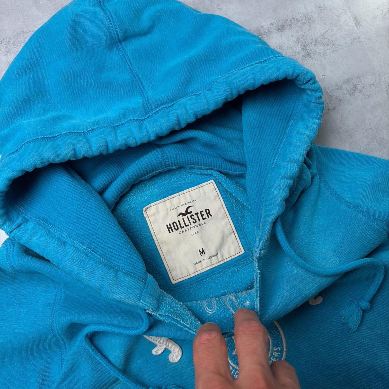 Other Y2K Blue Hollister Surf Grunge Distressed Thermal Hoodie Size M / US 6-8 / IT 42-44 - 6 Thumbnail