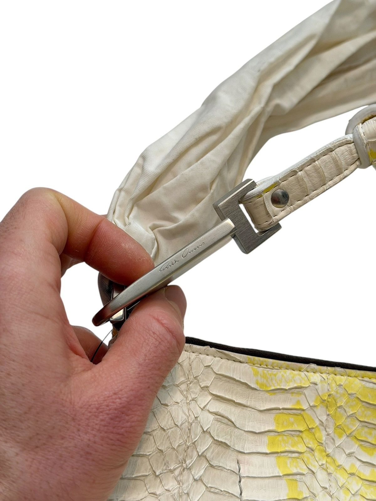 Rick Owens Performa Yellow Acid Python Snakeskin Bag Size ONE SIZE - 5 Thumbnail