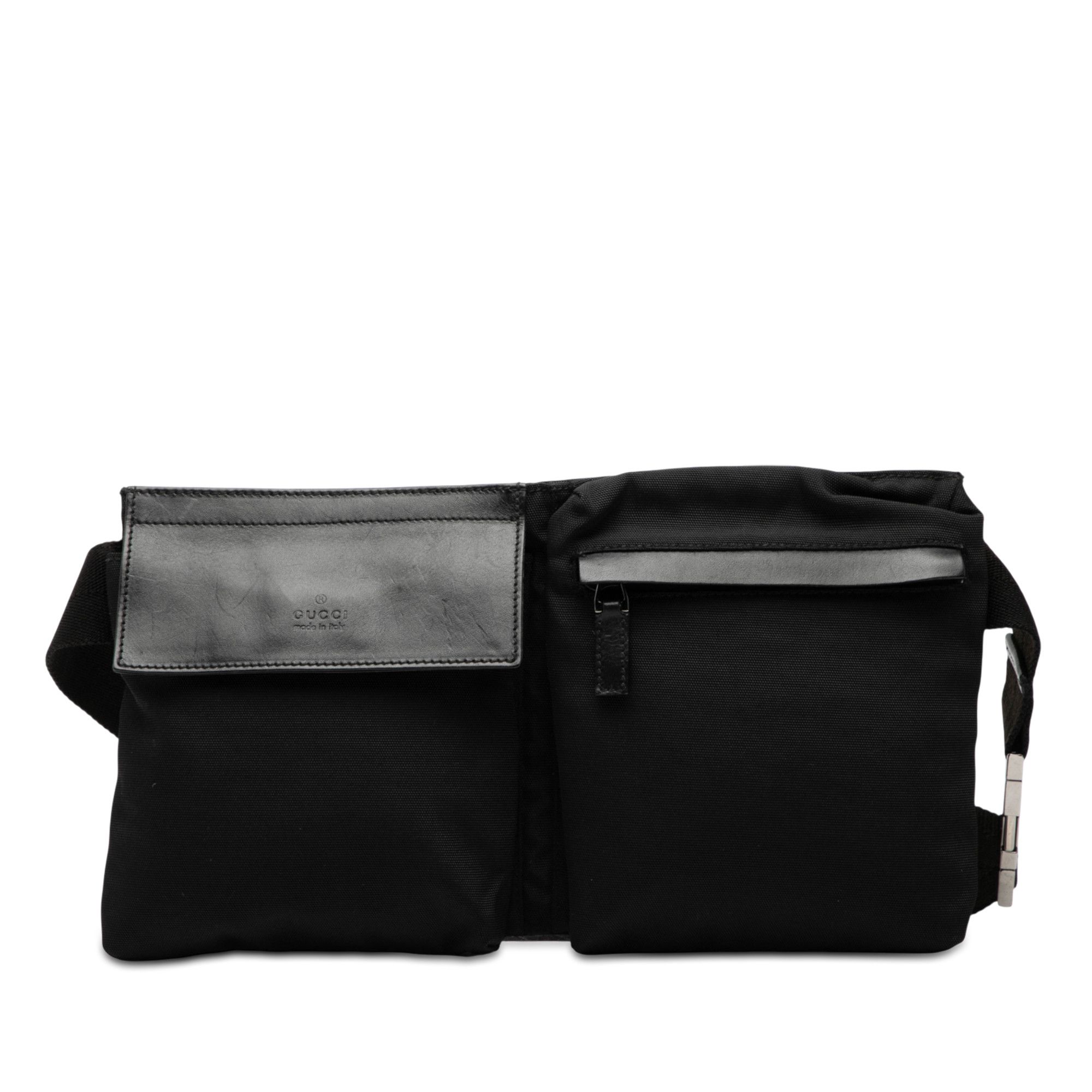 Gucci Gucci Nylon Double Pocket Belt Bag Size ONE SIZE - 1 Thumbnail