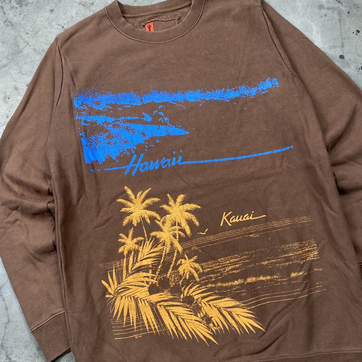 Vintage y2k Kauai Hawaii Surf Brown Crewneck Size US S / EU 44-46 / 1 - 2 Thumbnail